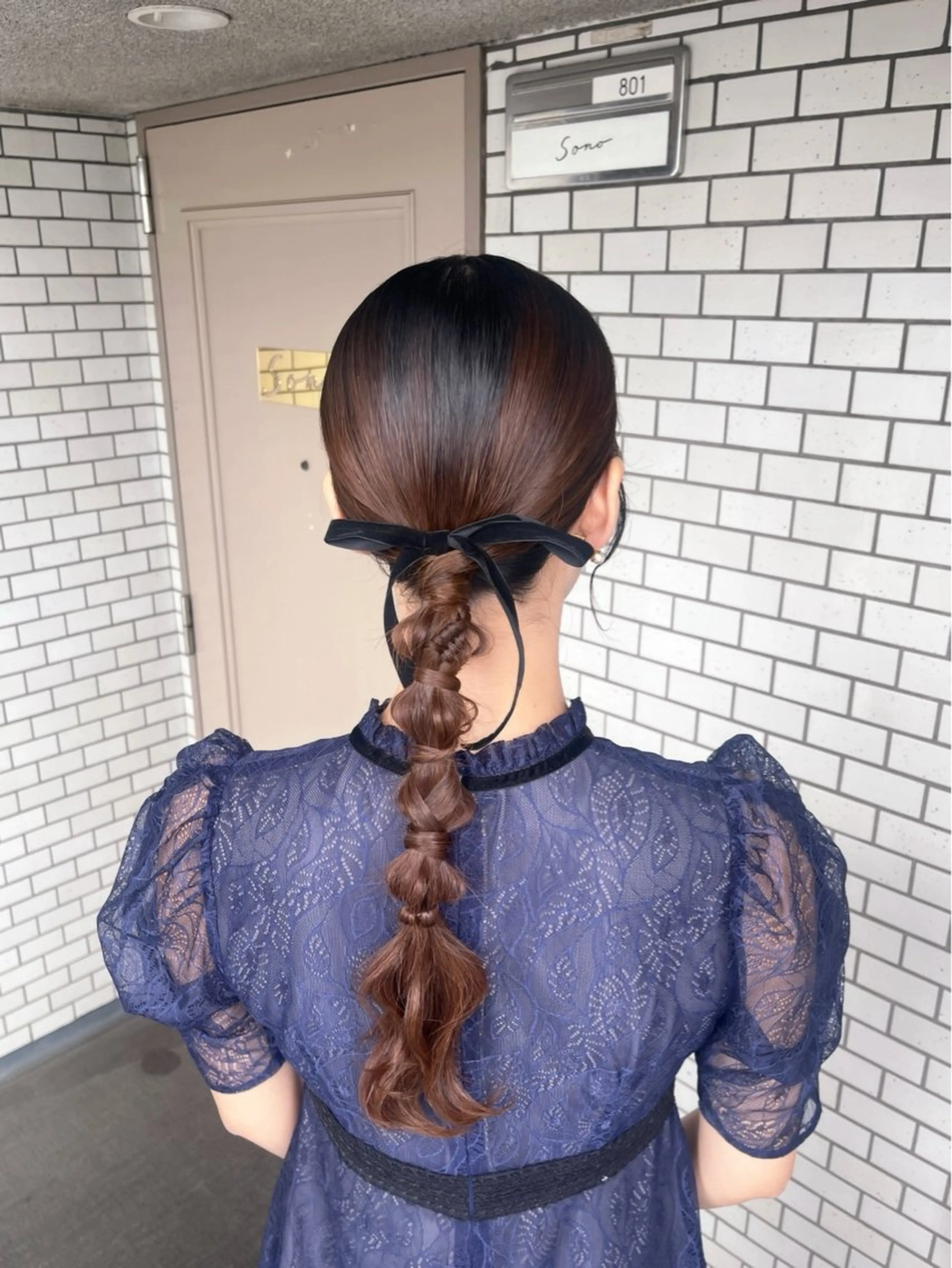 🍓ヘアセット+フルメイク🍓参列、イベントのヘアセット【シニヨン、ハーフアップ、編みおろし、ポニーテール】の写真