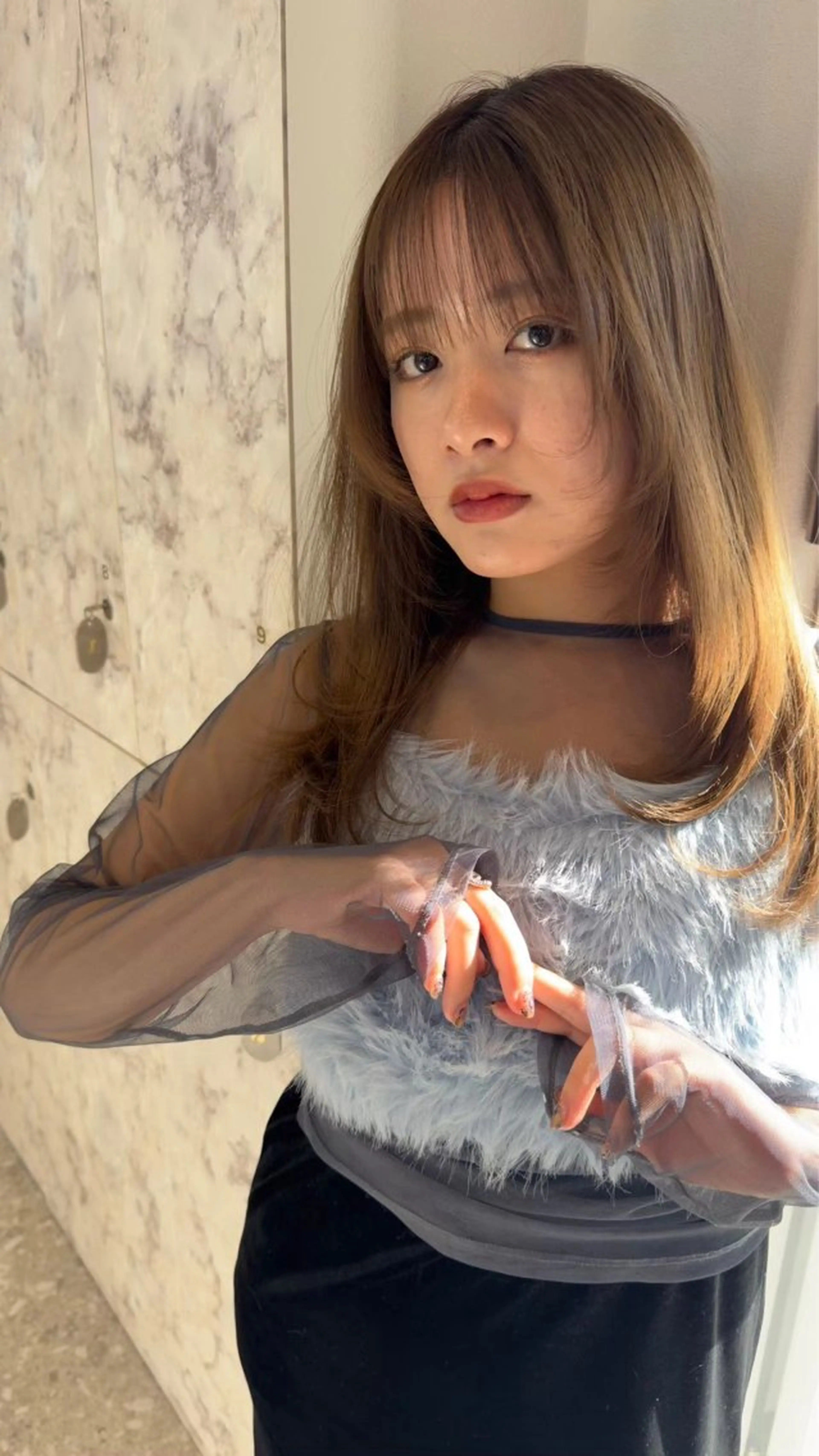 ミディアム カット ヘアカラー トリートメント Hello by Sea所属・髪質改善/縮毛矯正 /レイヤー/宮崎直弥のヘアスタイル