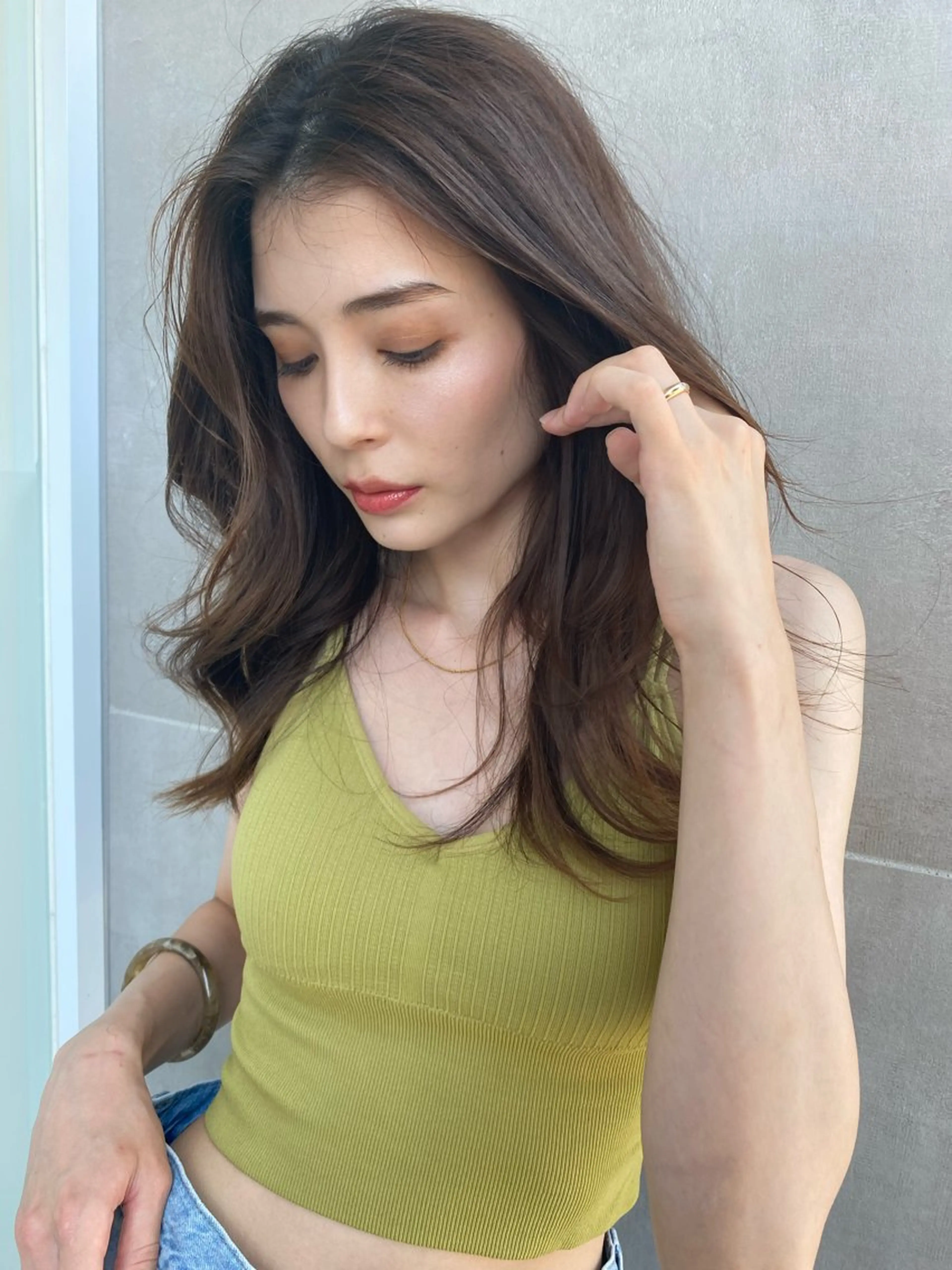 ロング カット ヘアカラー トリートメント かずや🍀/髪質改善 /艶髪カラー/眉毛のヘアスタイル