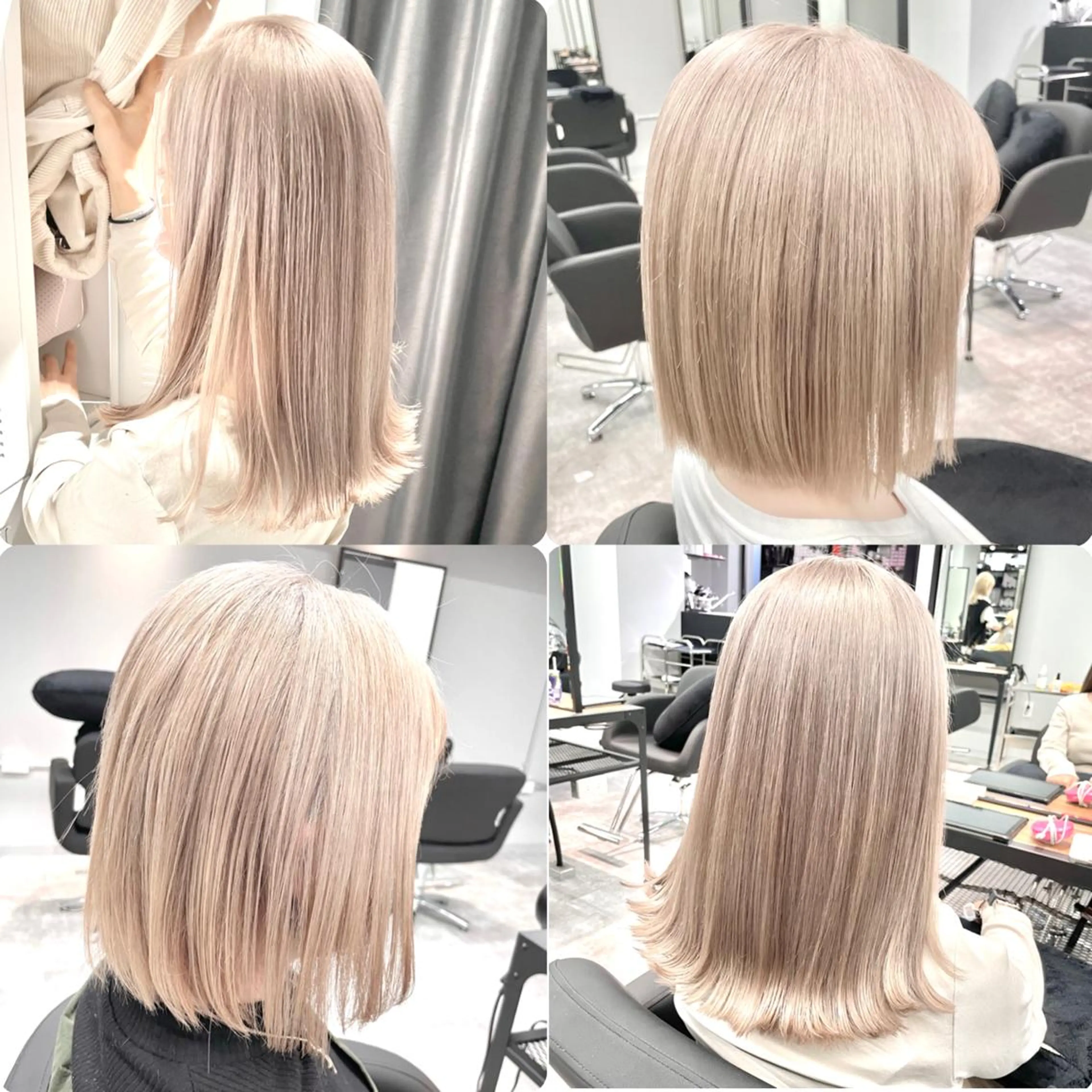 セミロング カラー ハイトーンカラー ヘアカラー トリートメント MiL所属・✨ハイトーン✨ 濱田知孝のヘアスタイル