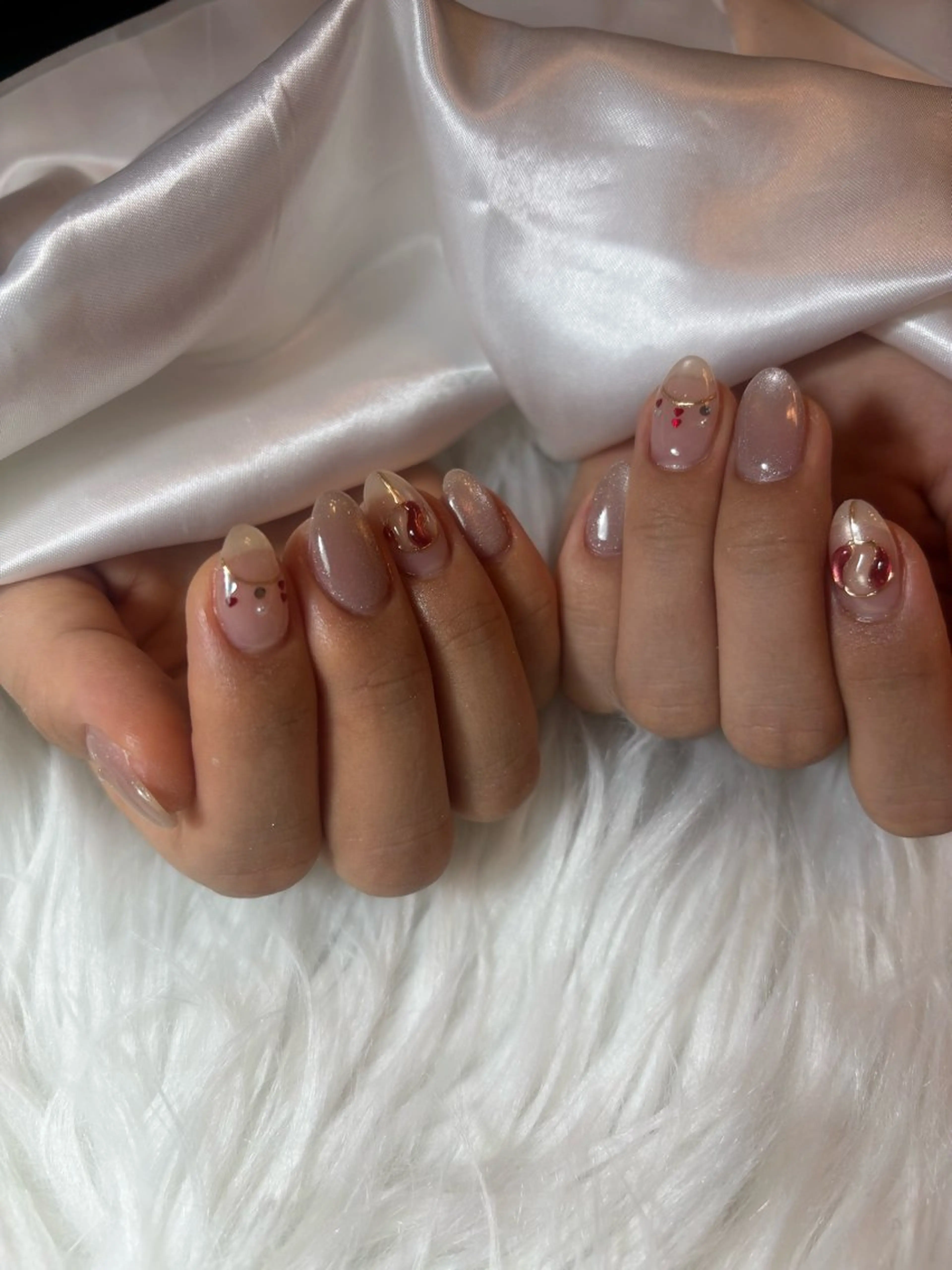 ネイル ブルー キラキラネイル 韓国ネイル マグネットネイル シンプルネイル ハンドネイル timtam --sakiのネイルデザイン