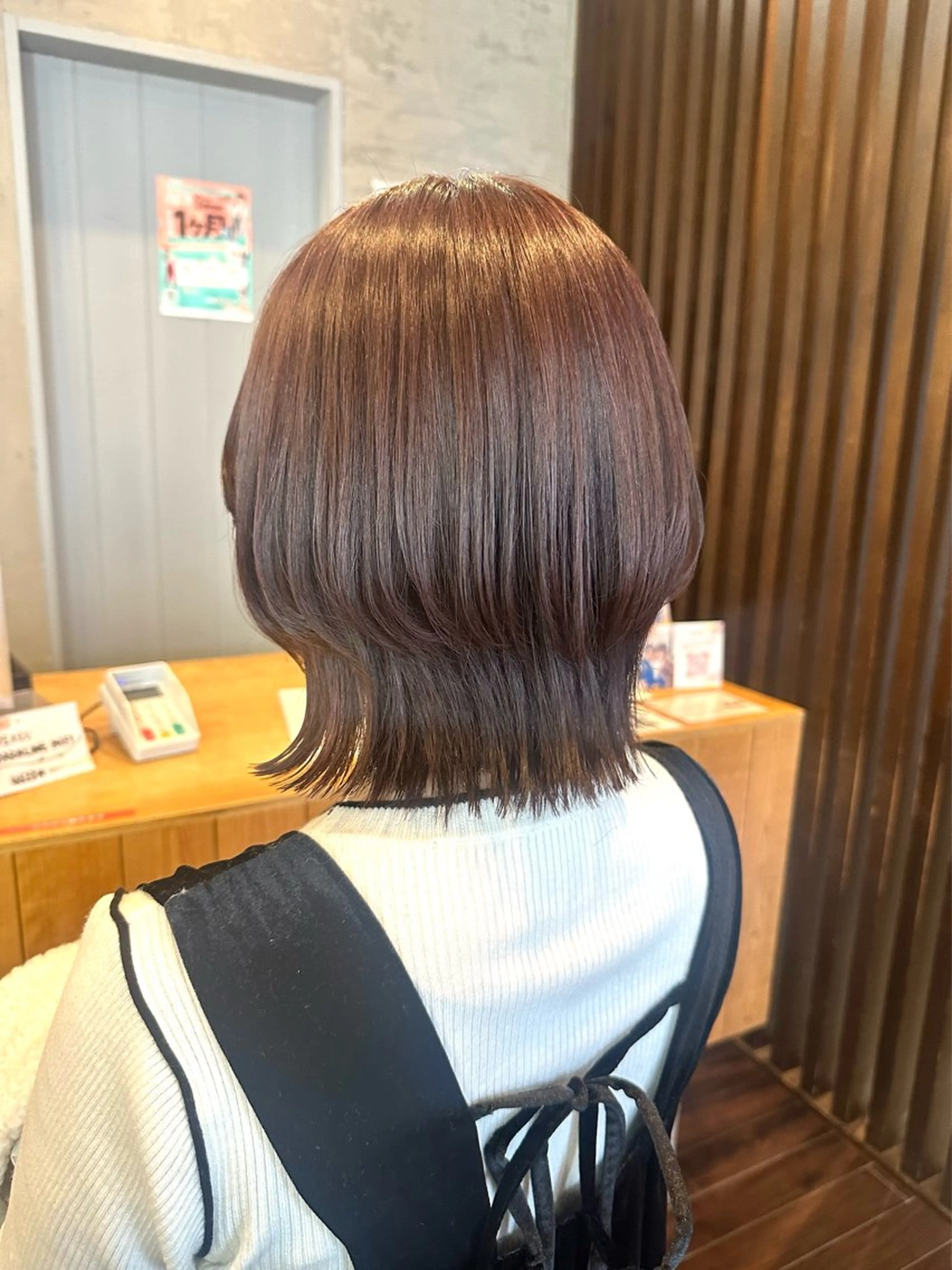 ミディアム カラー グレージュ ラベンダーカラー ラベンダーグレージュ ラベンダーグレー ボブ BRANCHÉ小牧/ 西尾 美月のヘアスタイル