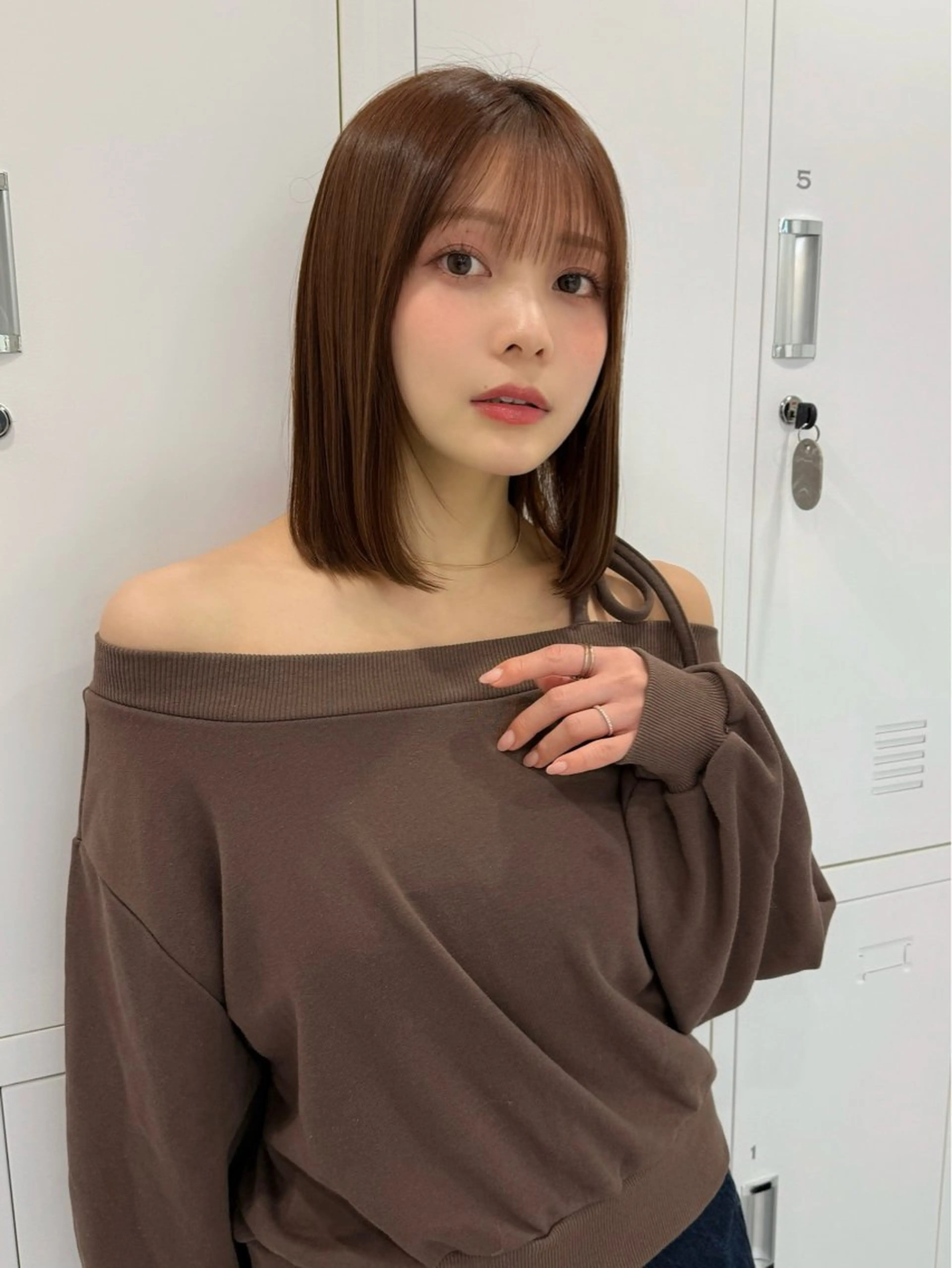 ミディアム カラー ボブ ボブ/レイヤー /植原健太のヘアスタイル