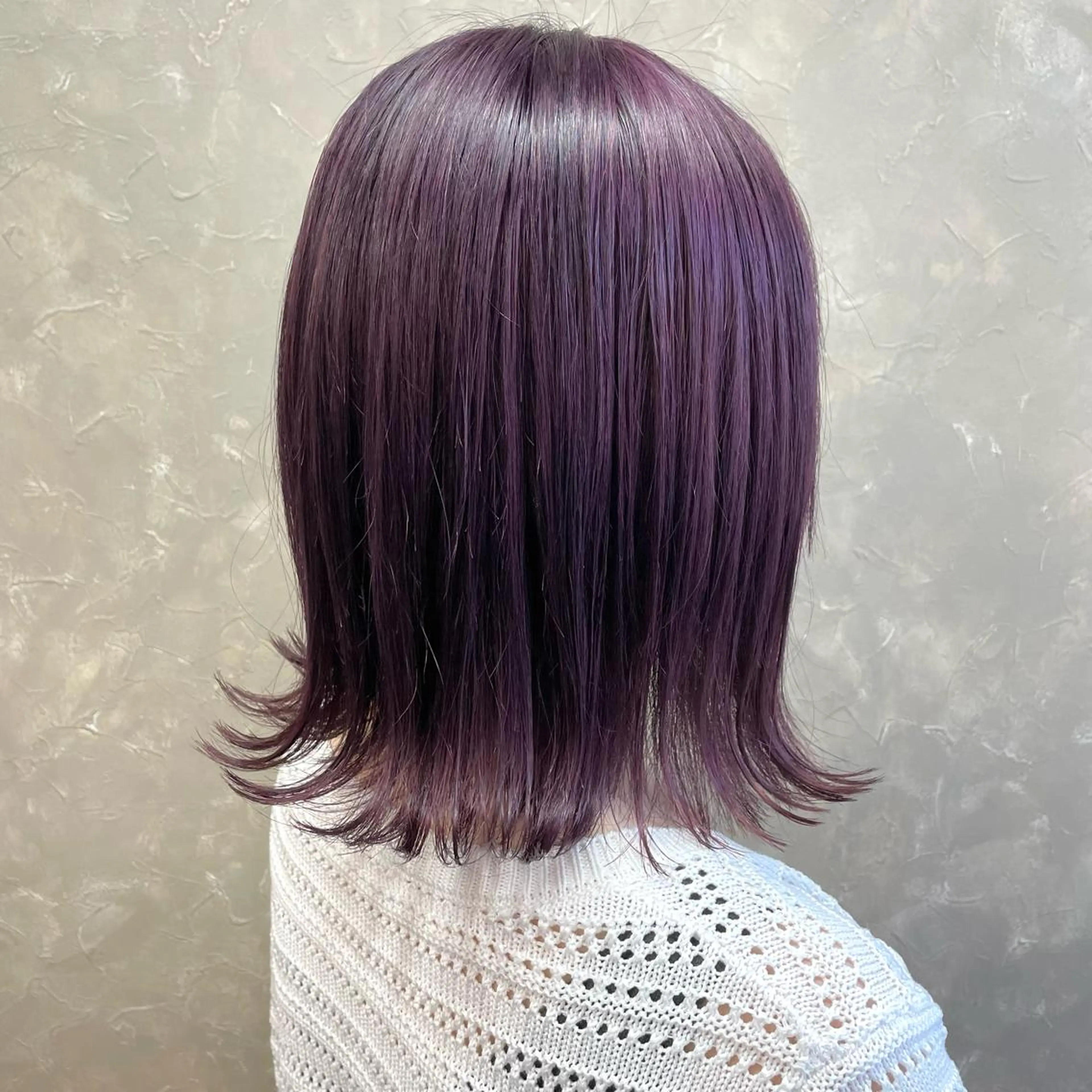 ミディアム カラー ブリーチ ラベンダーカラー カット ヘアカラー 有田裕真 【ブリーチカラー】のヘアスタイル