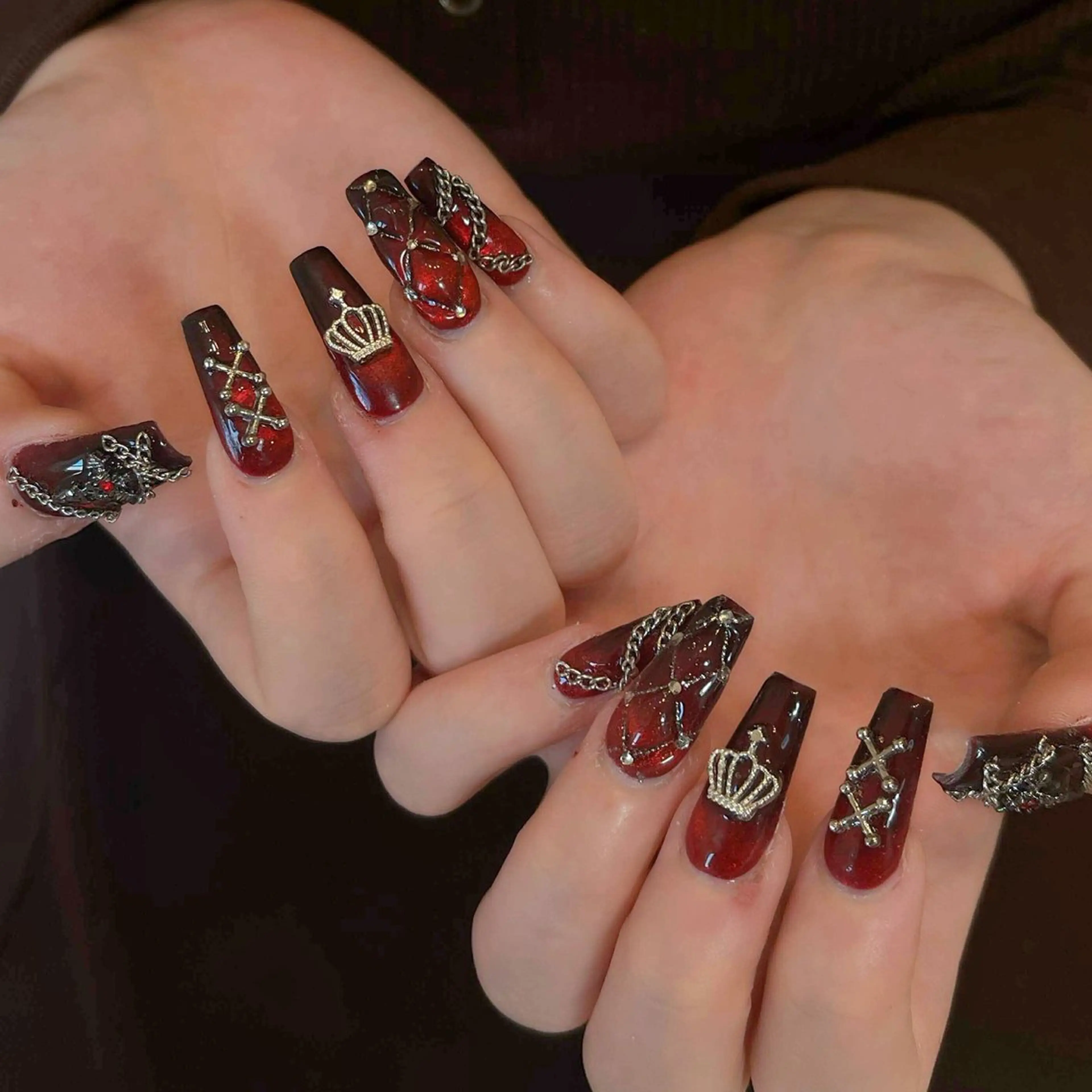 ネイル チークネイル フレンチネイル ガラスフレンチ グラデーション キラキラネイル ハンドネイル LilyLala Nailsalonのネイルデザイン