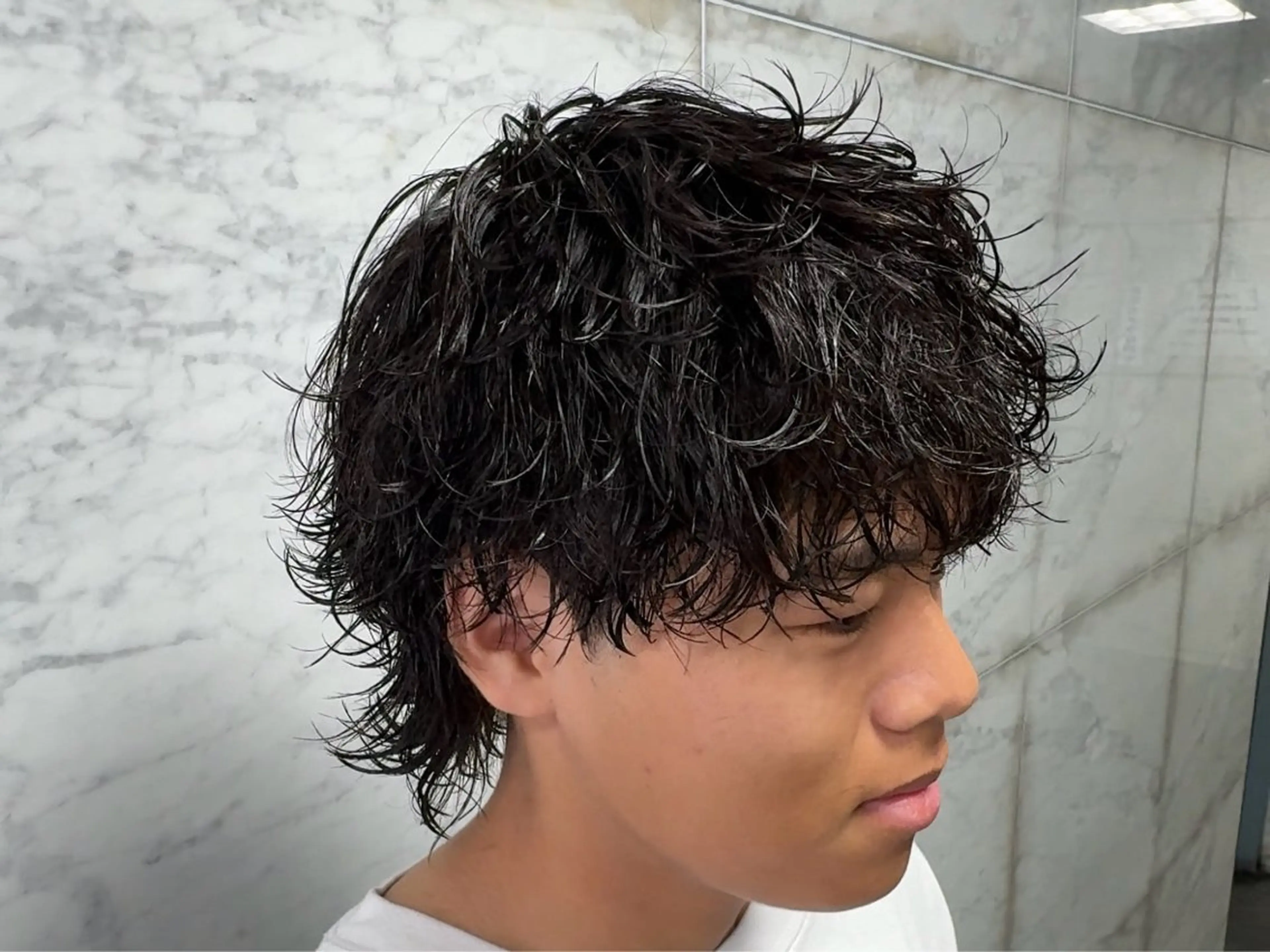 【夏休み限定クーポン】✨❤️‍🔥メンズカット＋波巻きスパイラルパーマの写真