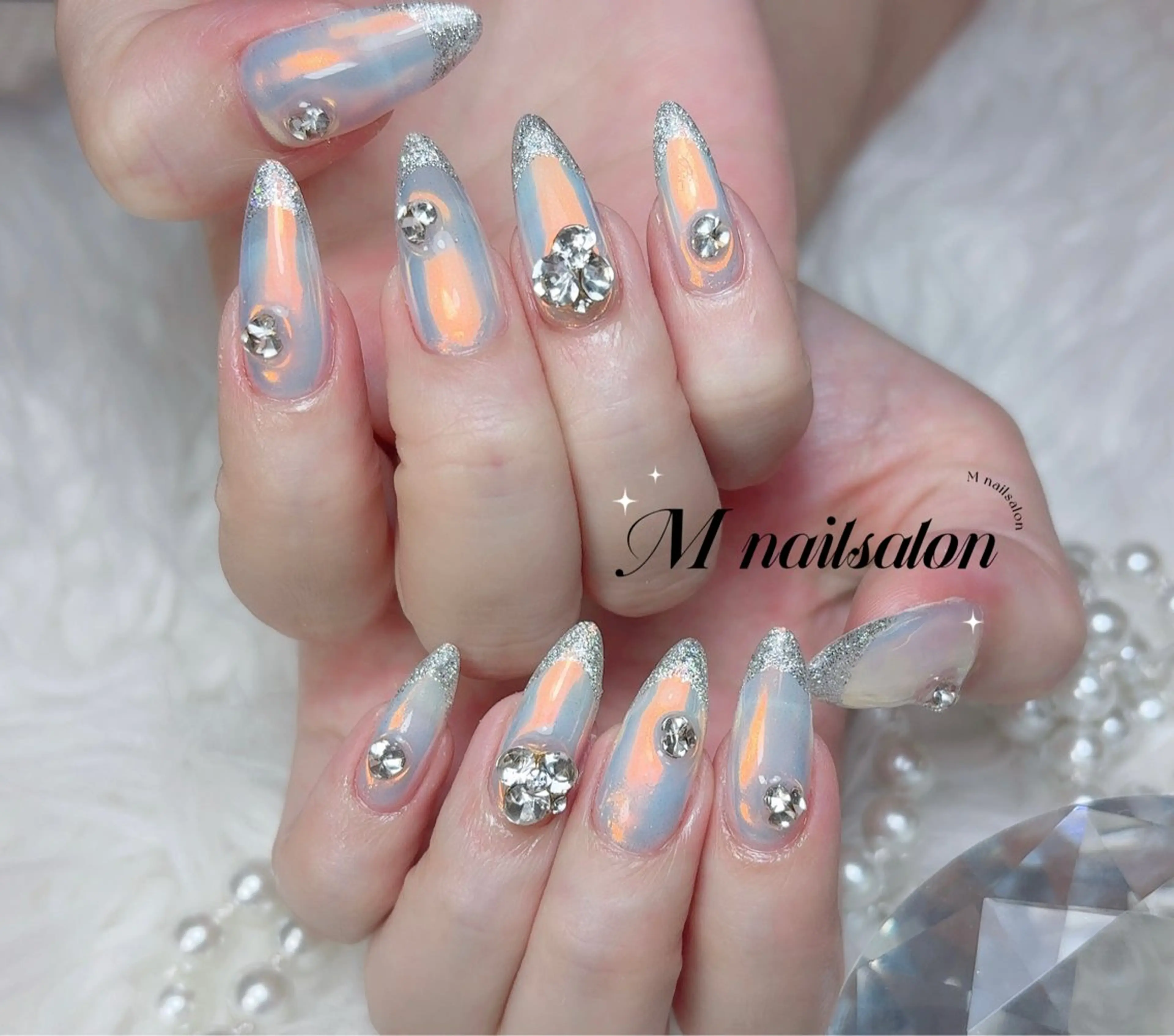 ネイル ハンドネイル M🌷nail 長さだし専門店のネイルデザイン