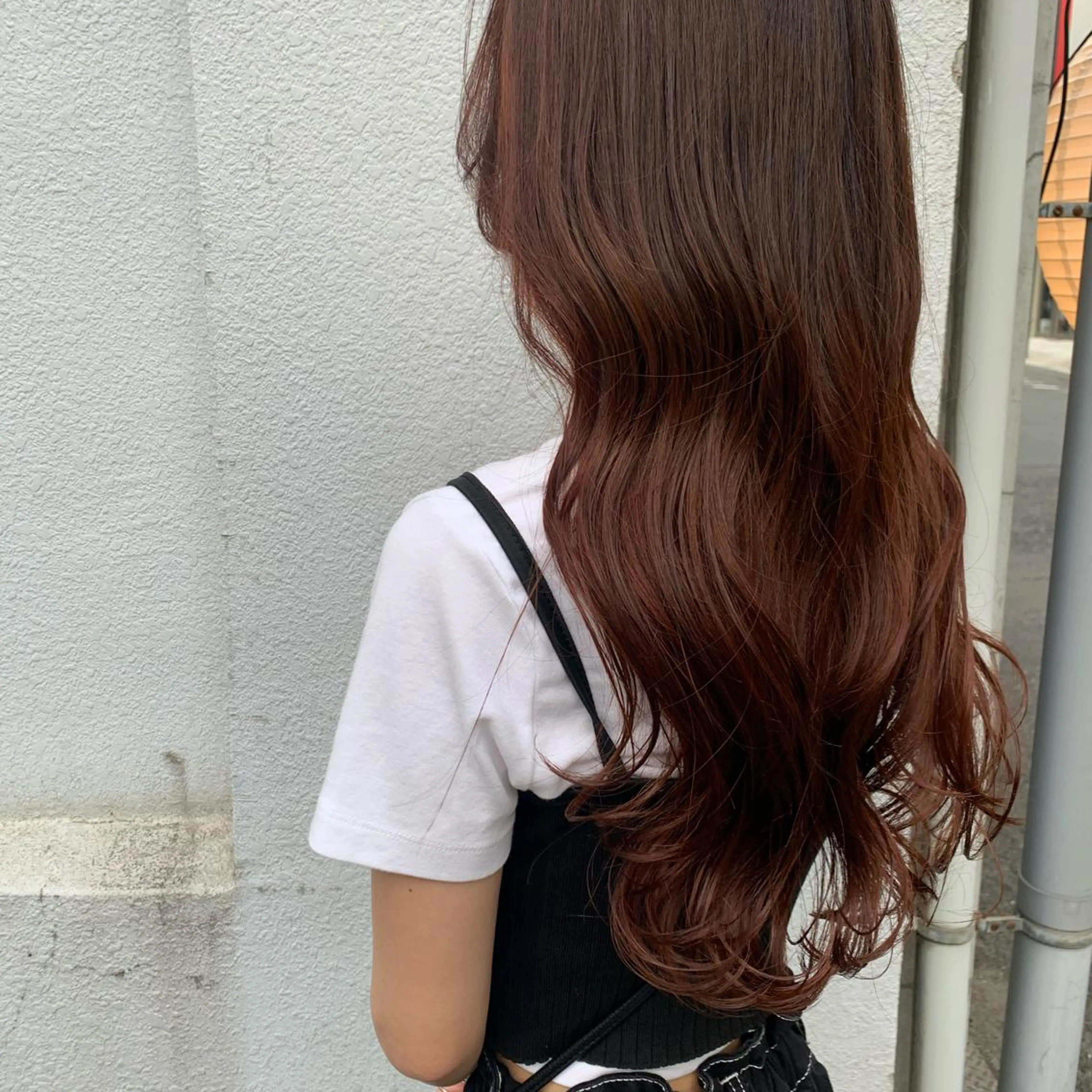 ロング カラー オレンジ ヨシンモリ 現地韓国ヘア🇰🇷 Chisaki치사키のヘアスタイル