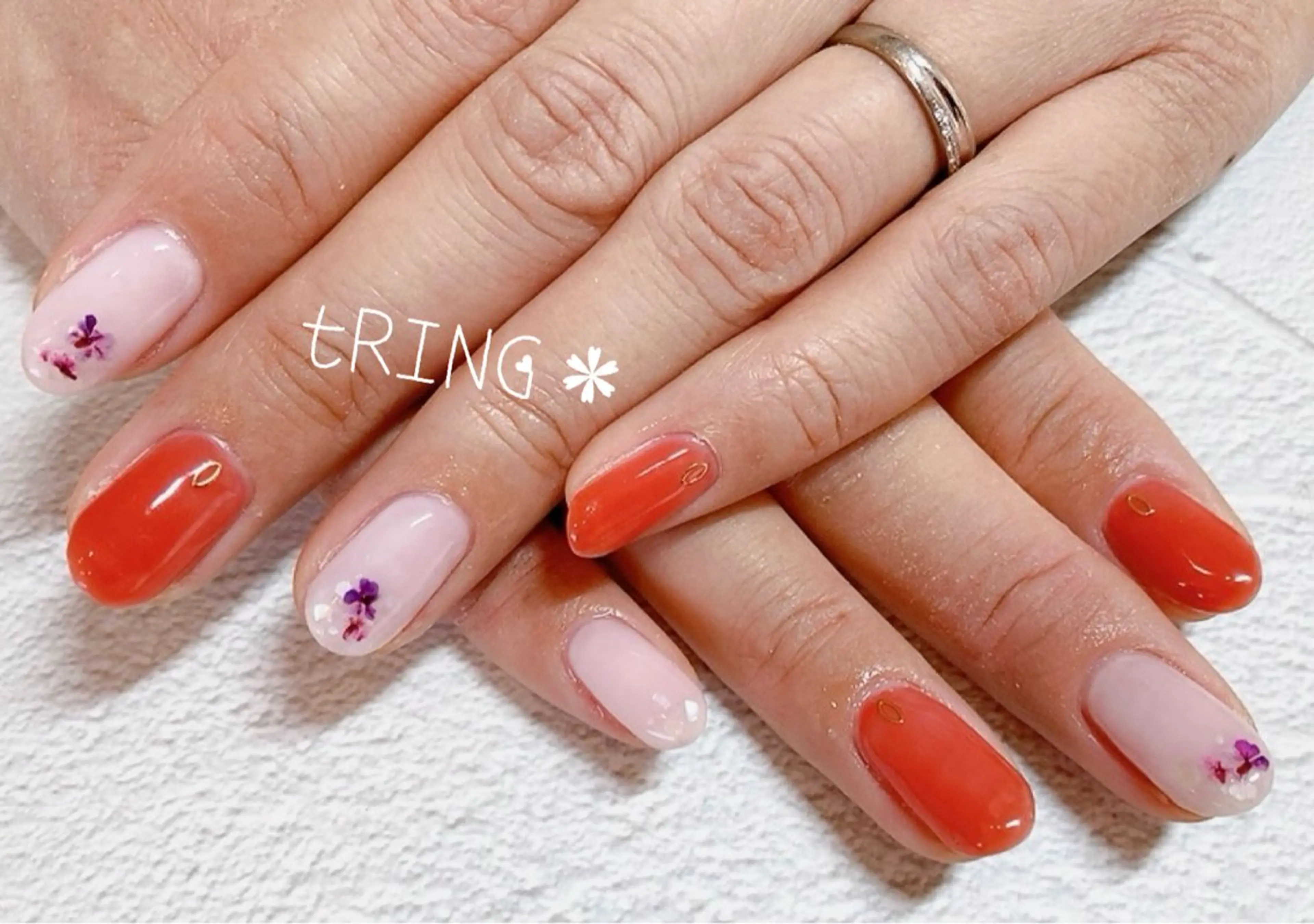 ネイル ハンドネイル tRING＊ しいの木台のネイルデザイン