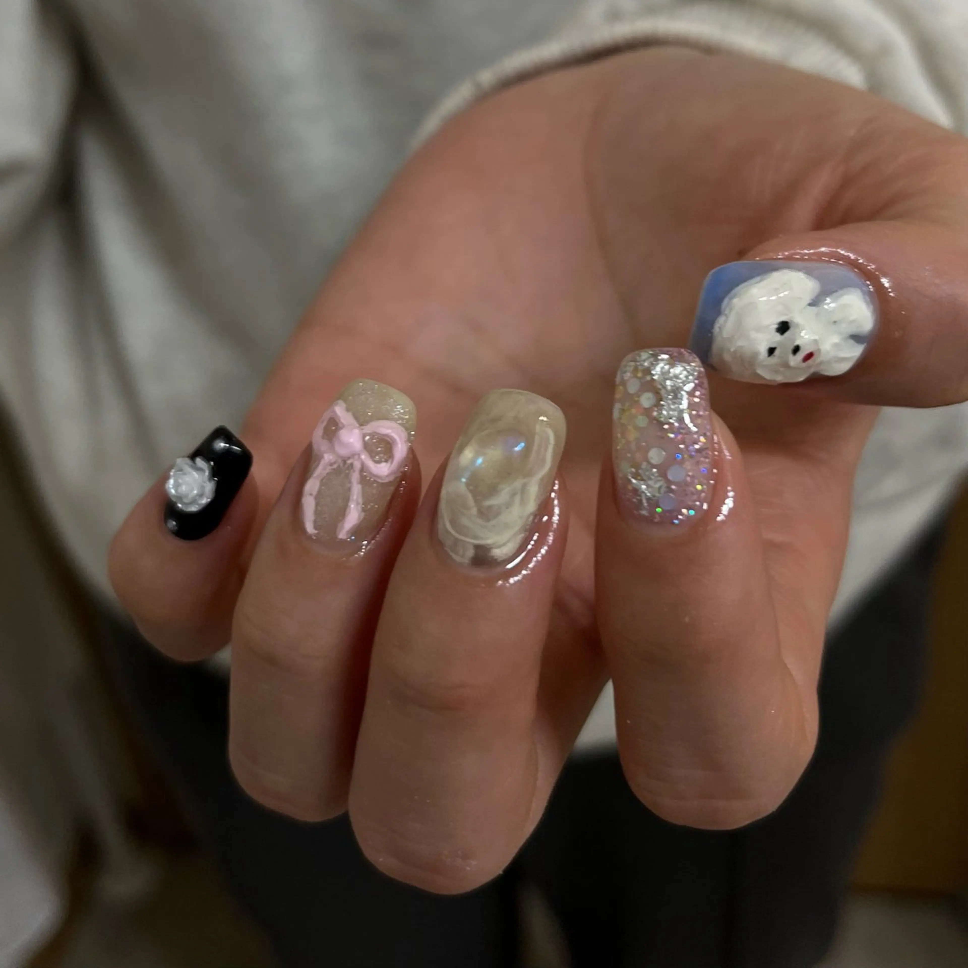 ネイル グリーン ハンドネイル nail salon O (en)所属・vegh. nail／阿波座のネイルデザイン