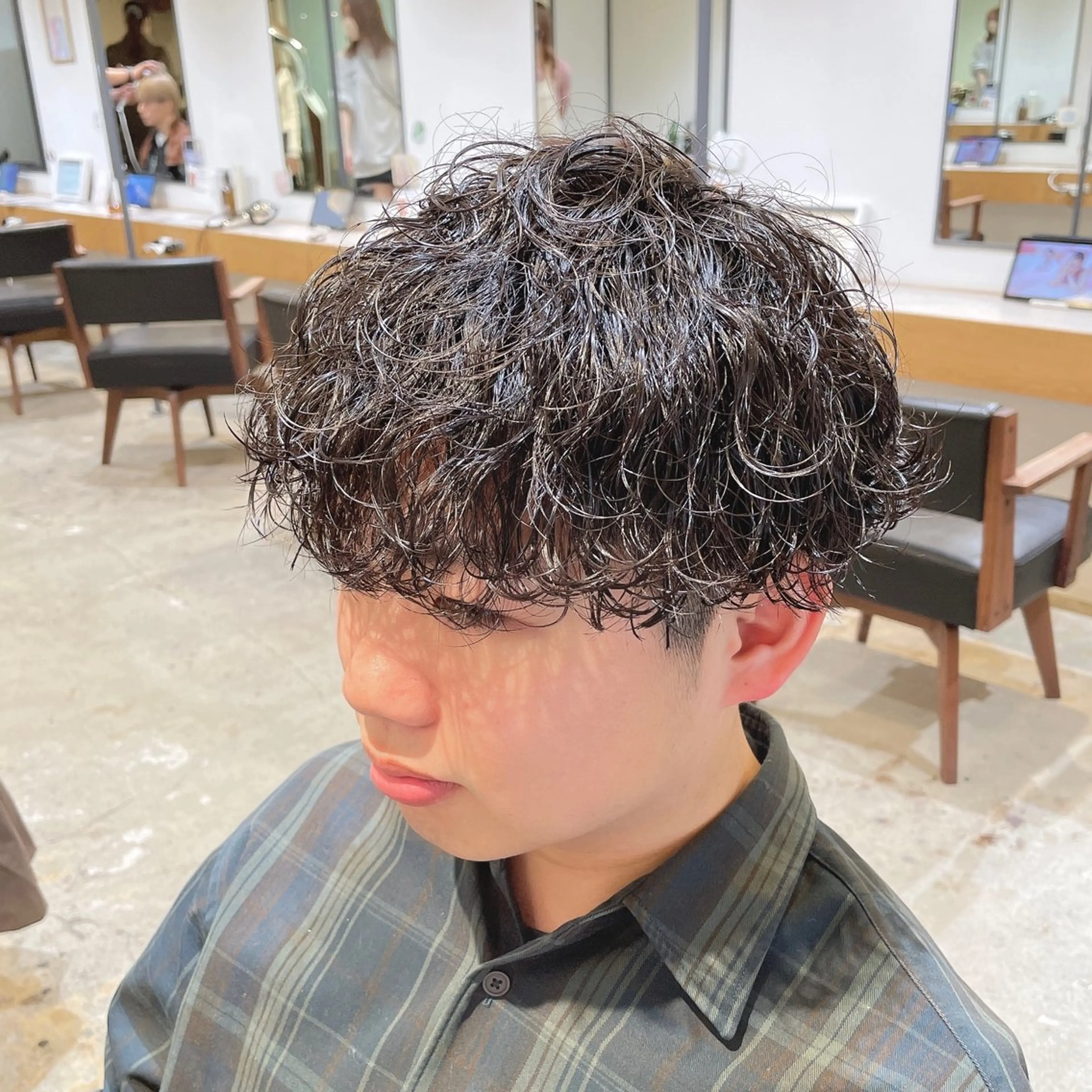 パーマ メンズ 波巻きパーマ lucy.所属・🏝🌞メンズ人気 平澤日向🌞🏝のヘアスタイル