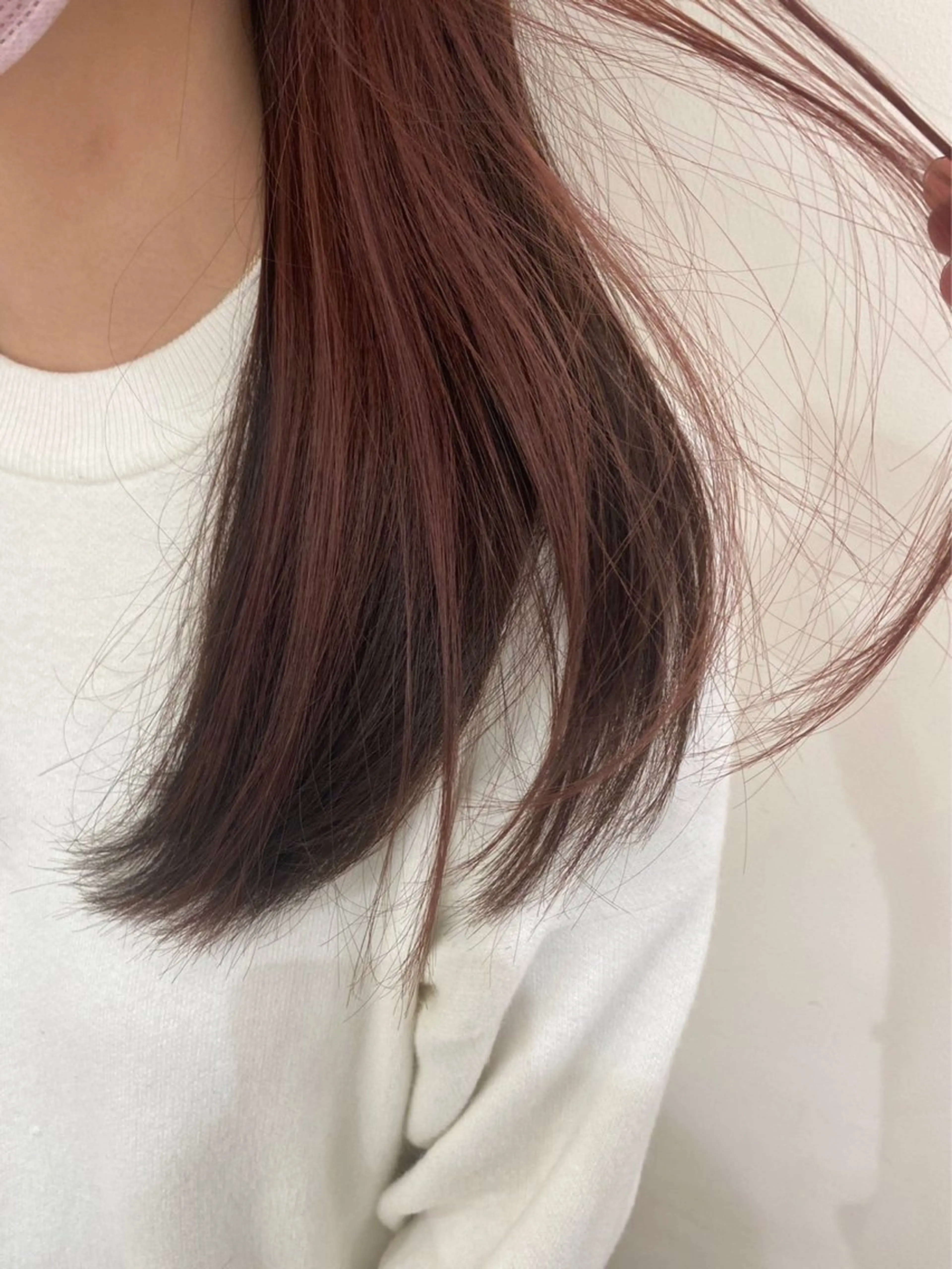 ロング カラー イヤリングカラー 💖大人韓国ヘア💖 韓国艶カラー【銀座】のヘアスタイル