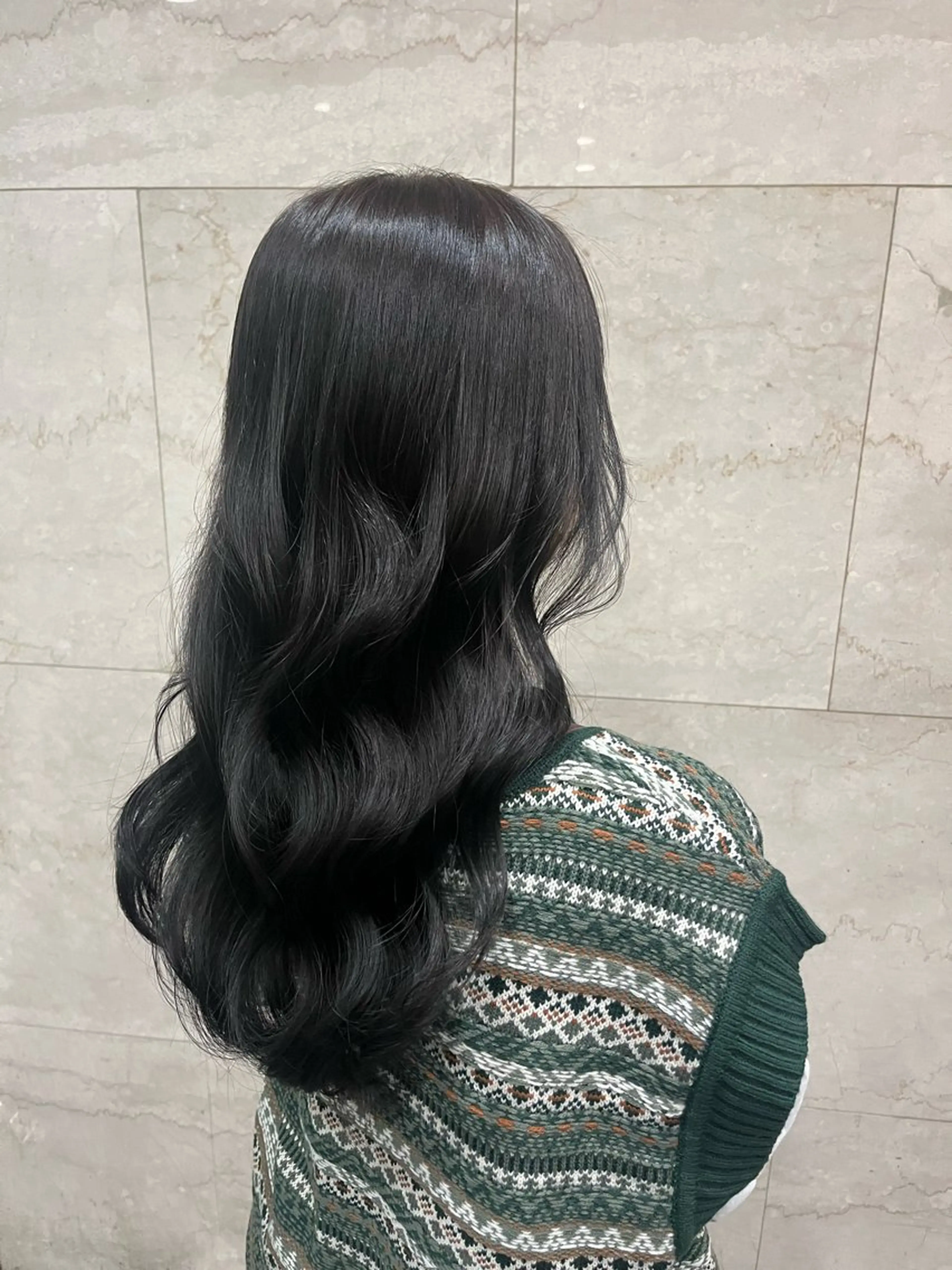 セミロング カラー 透明感カラー カット ヘアカラー トリートメント えんぐちとも／透明感 カラー／博多ボブのヘアスタイル