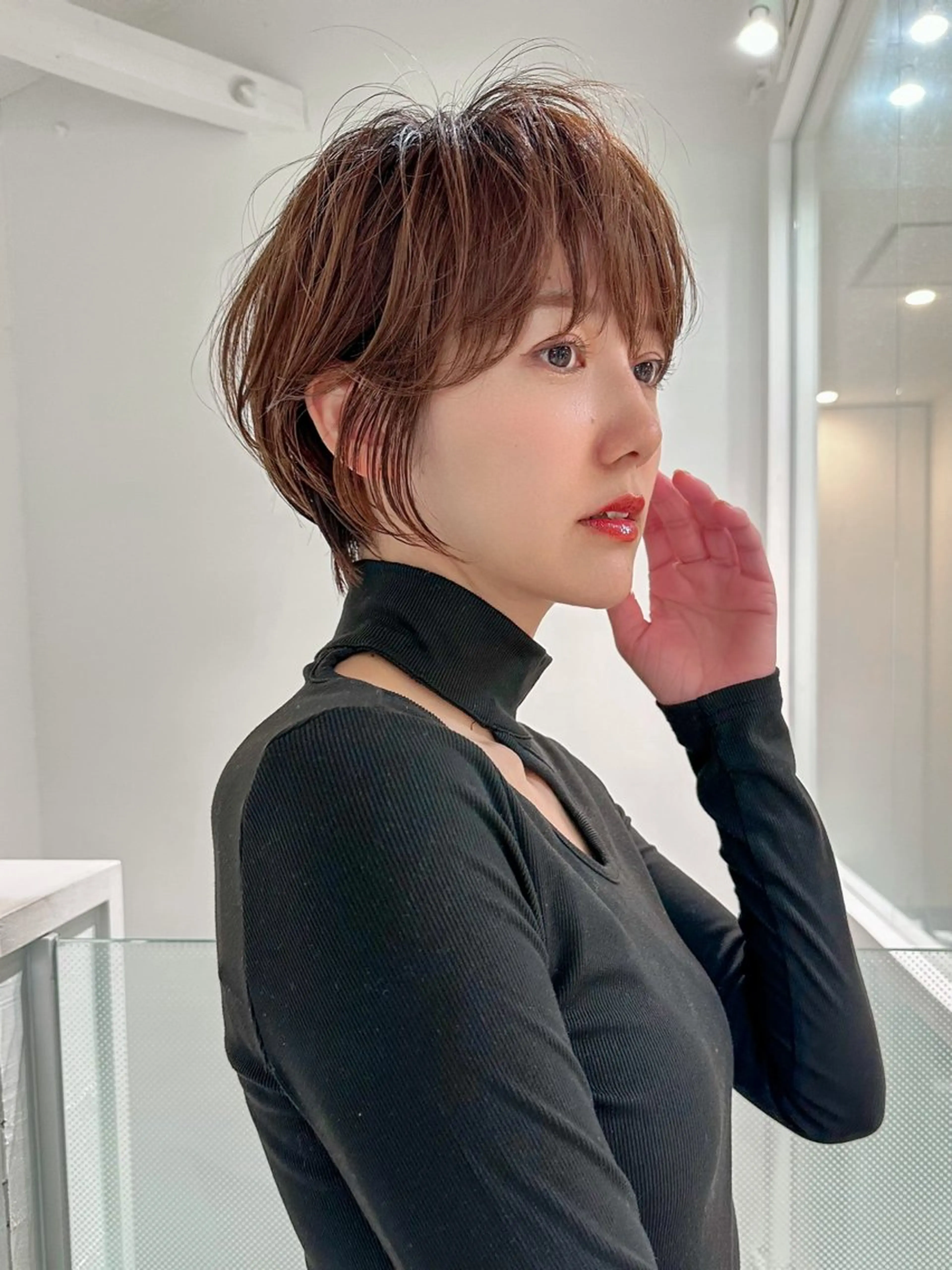 ショート ショートヘア 小顔カット カット ヘアカラー トリートメント ヘッドスパ taiga ショート /レイヤー/矯正🌈のヘアスタイル