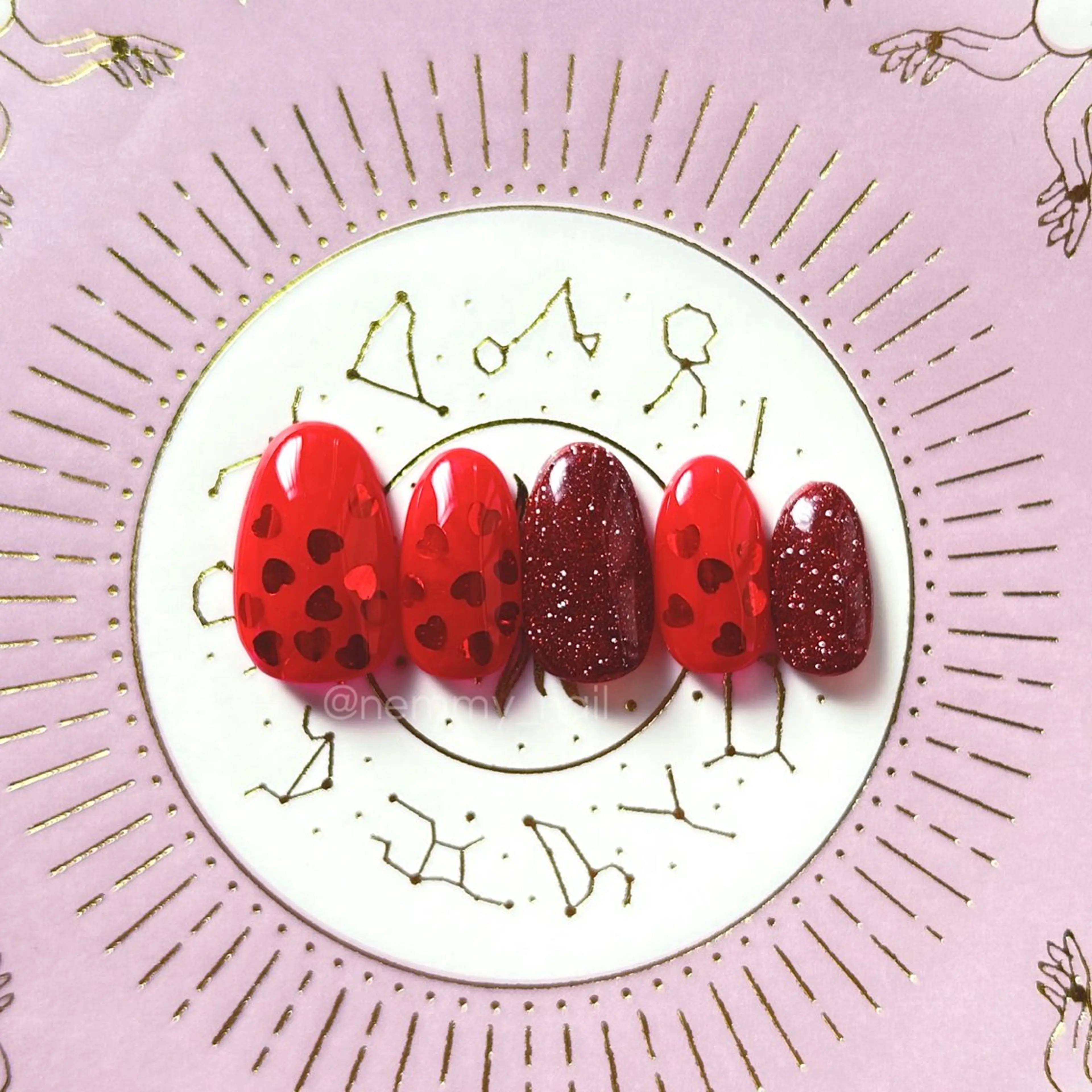 ネイル ハート バレンタイン Nemmy nail salon所属・Nemmy MAYUのネイルデザイン