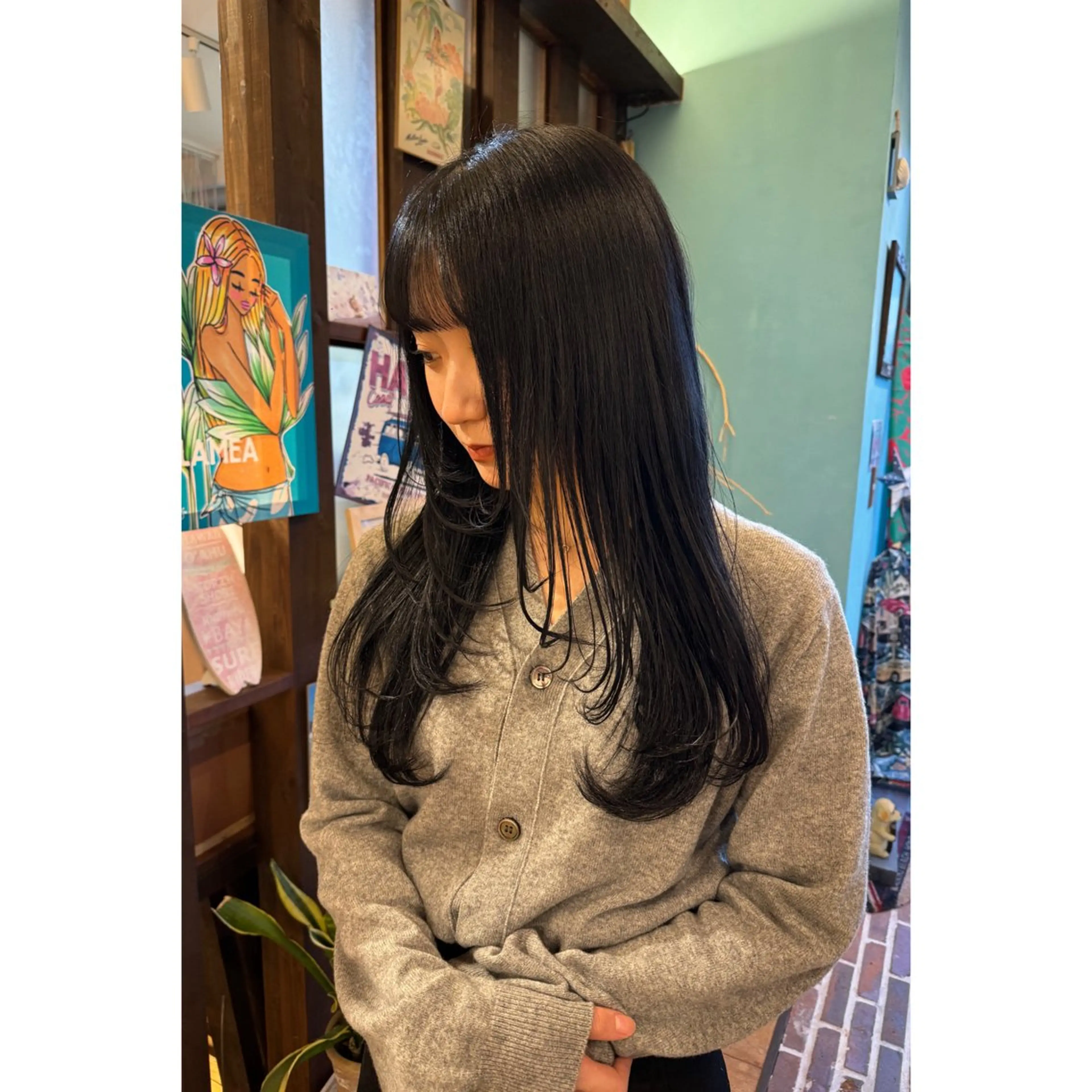 ロング ヘアカラー ハイトーン/ ダブルカラー/透明感のヘアスタイル