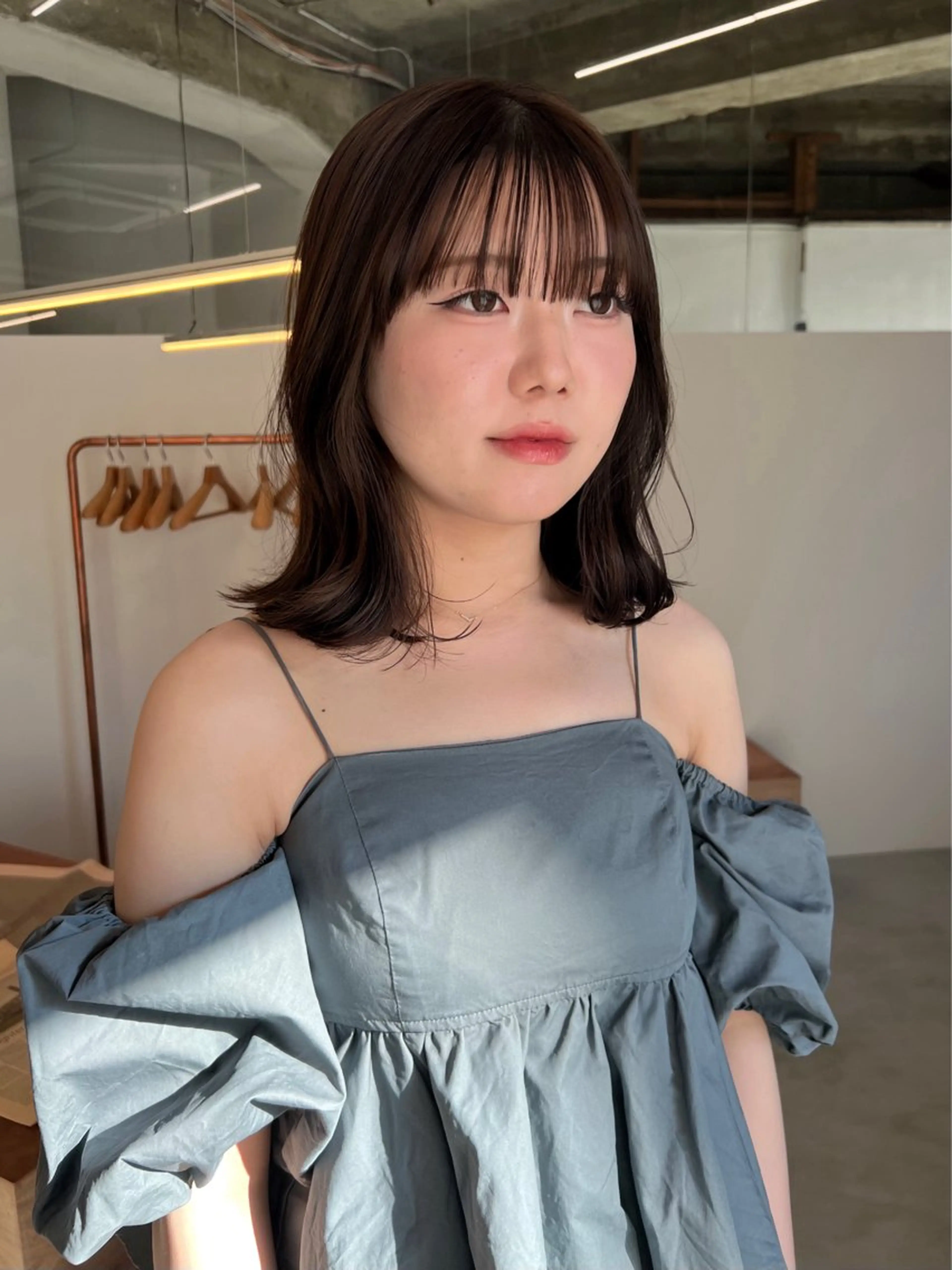 ミディアム カット ヘアカラー the hinc所属・miyu /大阪 /レイヤーカットのヘアスタイル