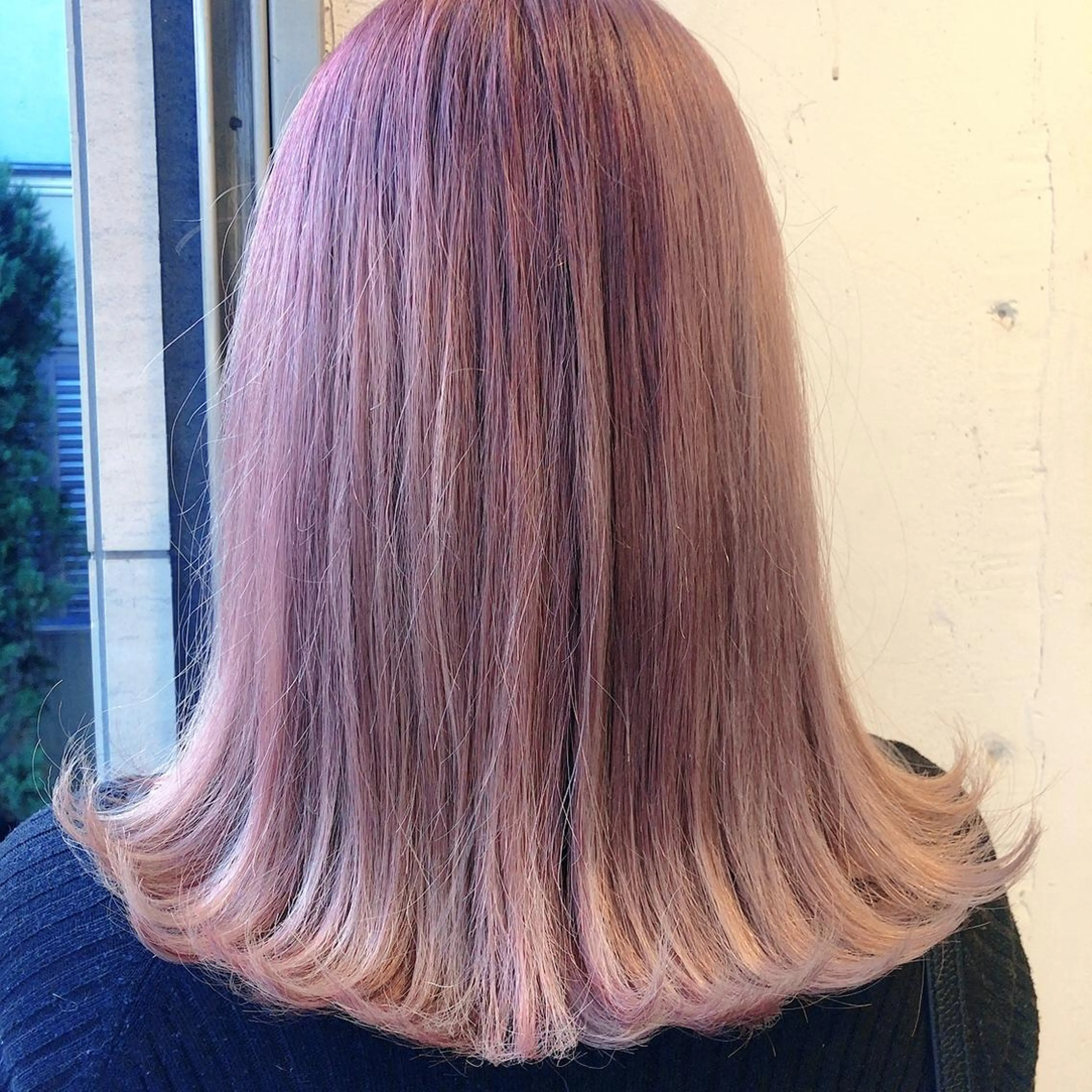 ミディアム カラー ラベンダーカラー ラベンダーピンク ピンクカラー ヘアカラー 💚 nao💚のヘアスタイル