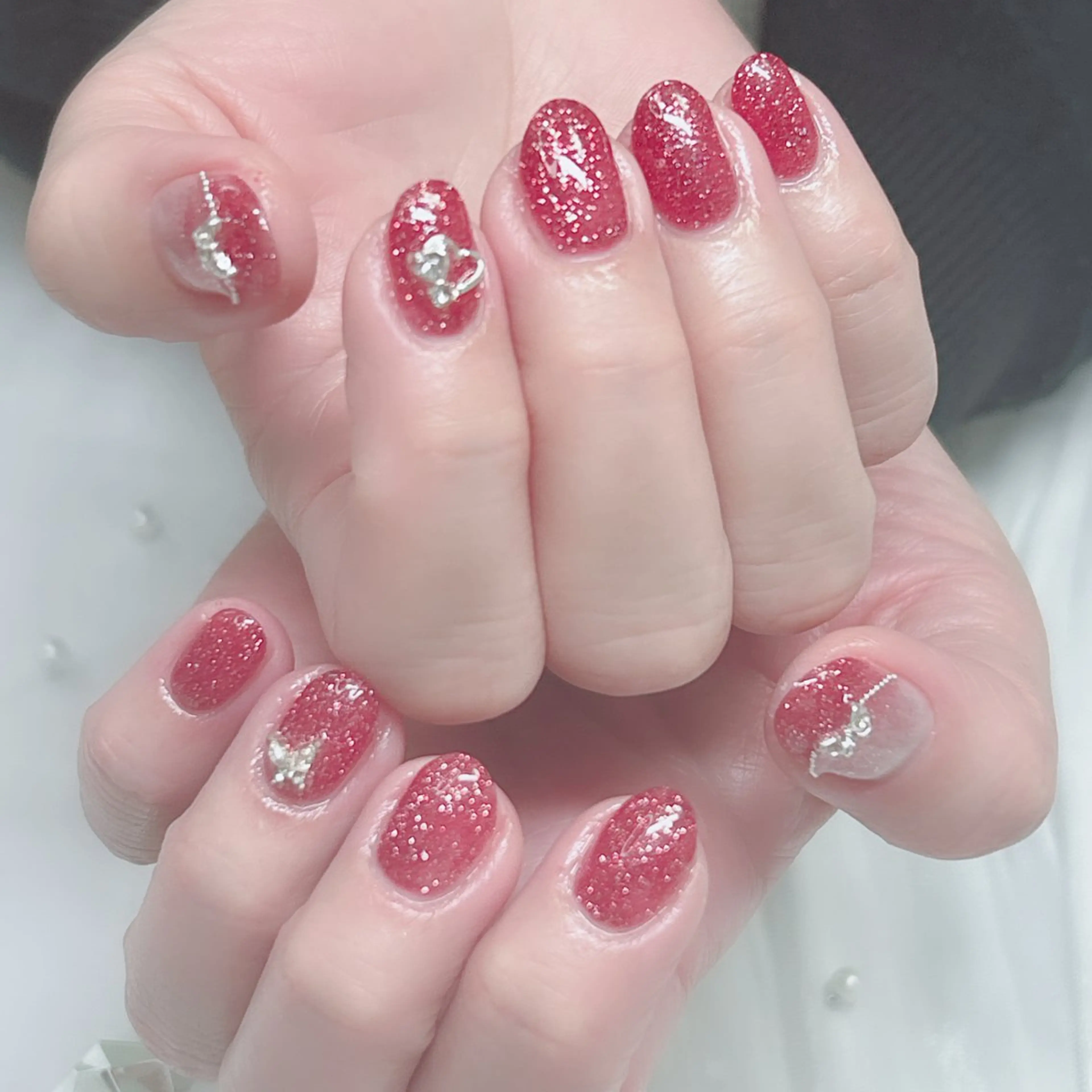 ネイル オーロラネイル ミラーネイル オフィスネイル ワンカラーネイル シンプルネイル ハンドネイル Cute Tips nailのネイルデザイン