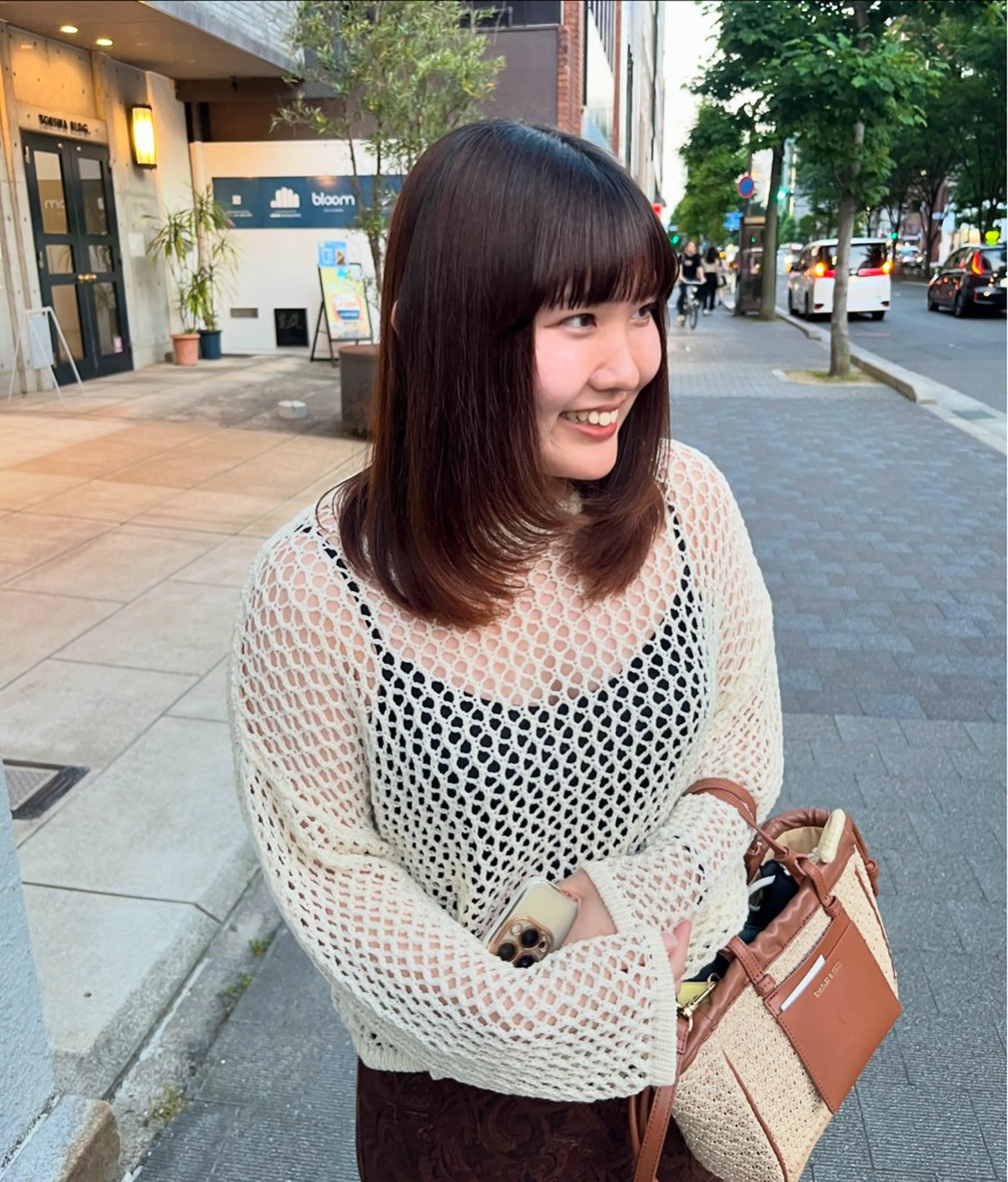 ミディアム レイヤーカット ノノカ /京都美容室のヘアスタイル