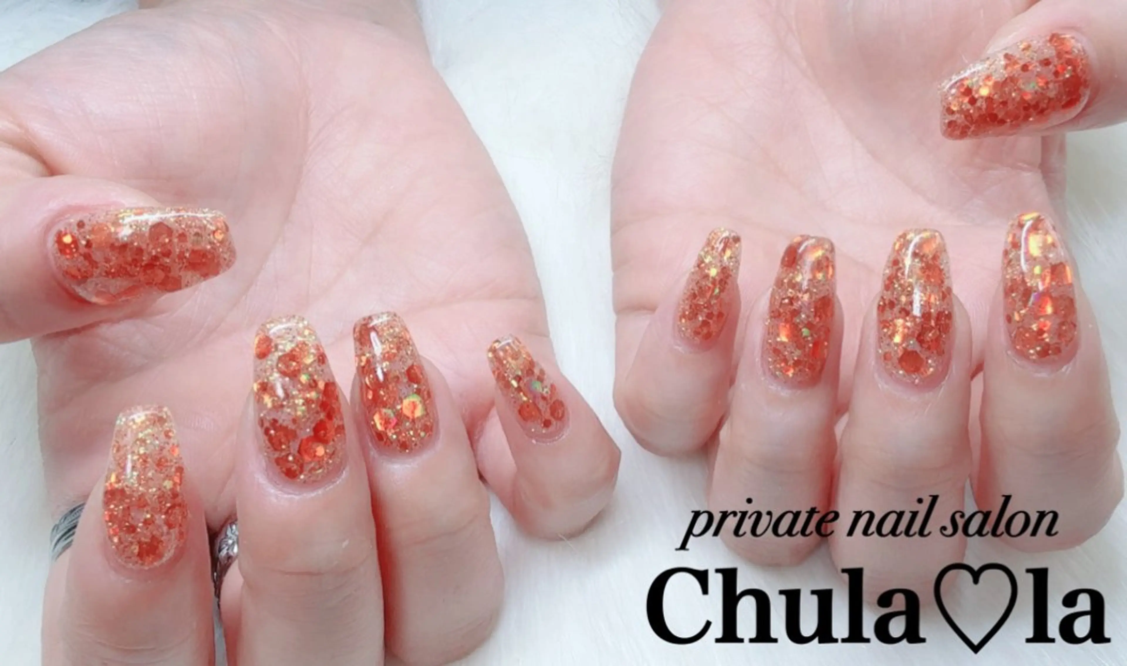 ネイル ラメ(グリッター) ワンカラーネイル ハンドネイル Chula♡la 豊見城市高安のネイルデザイン