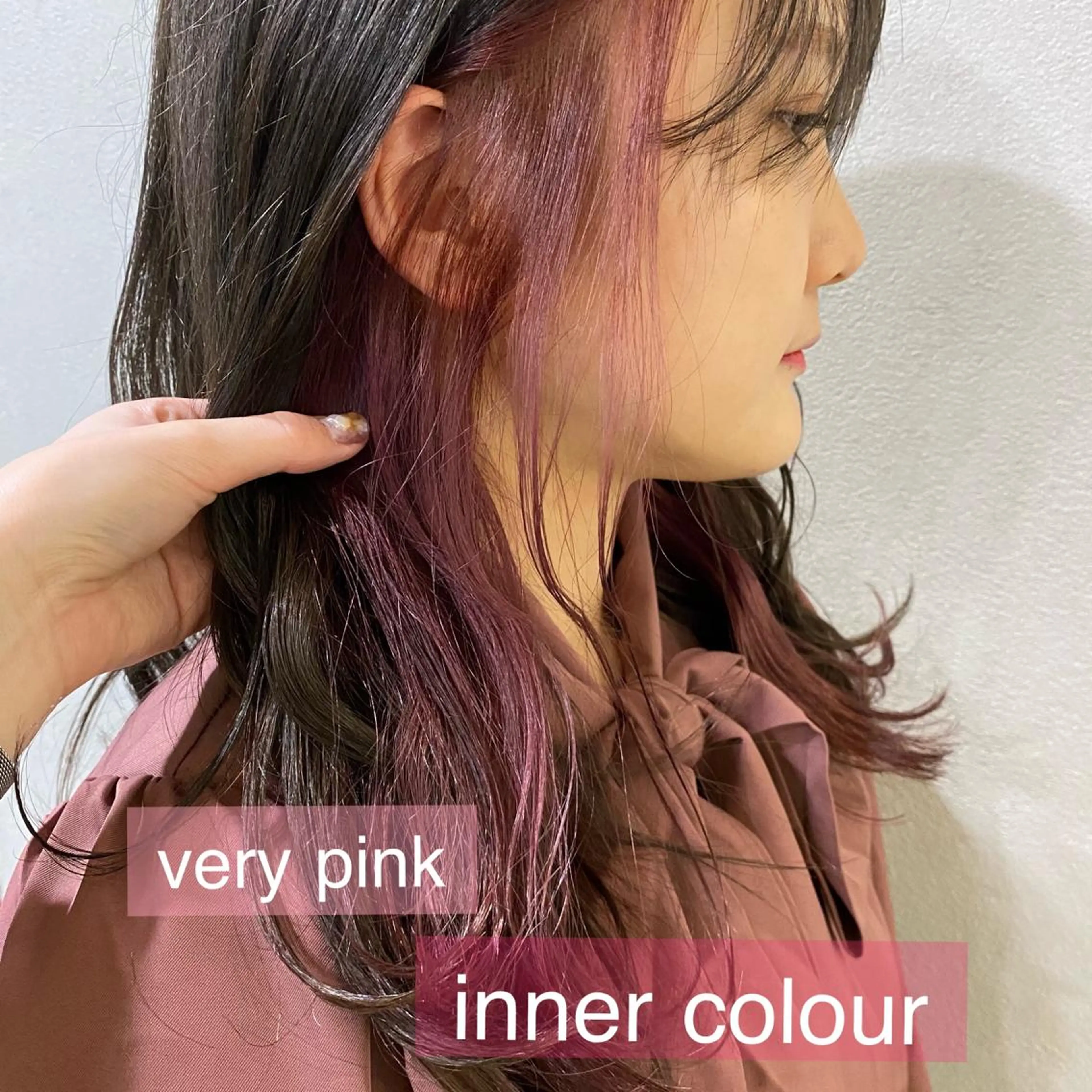 セミロング カラー 舟橋 りんかのヘアスタイル