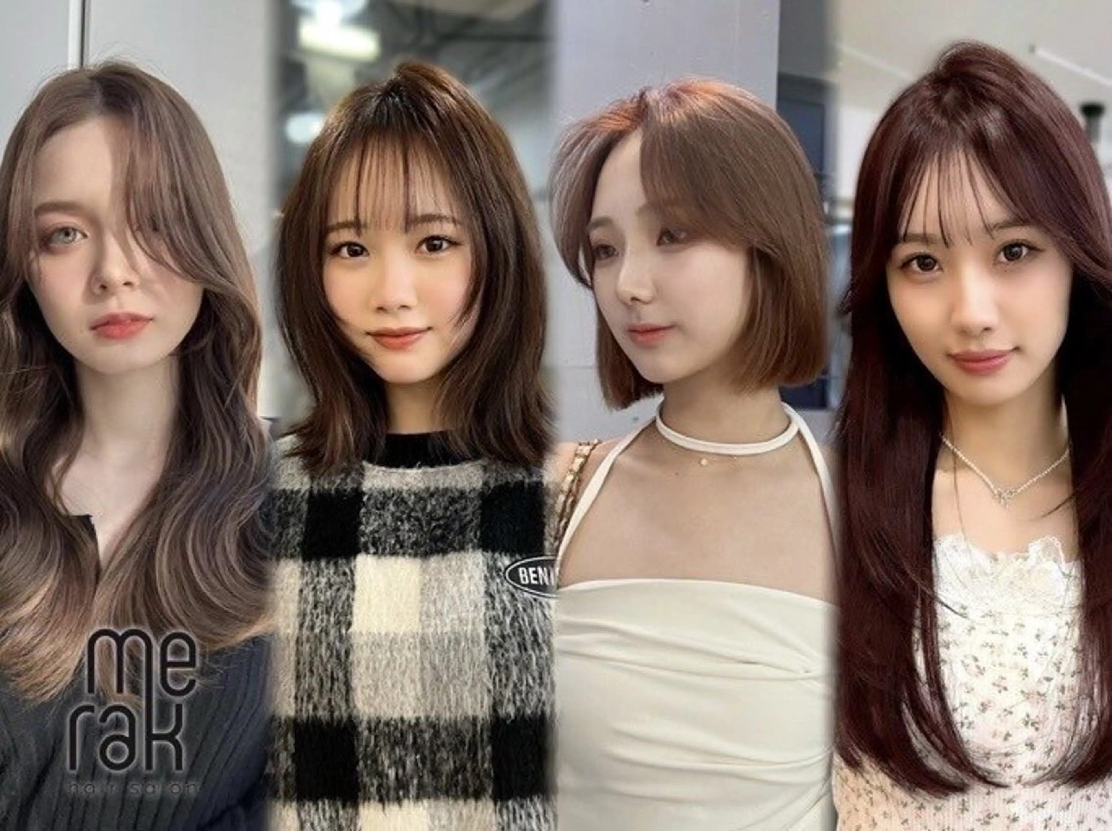 セミロング カラー ヘアアレンジ ブラウンカラー 透明感カラー グレージュ 韓国風カラー ラベンダーカラー カット ヘアカラー トリートメント 縮毛矯正+モテカラー 🎀✨mihoのヘアスタイル