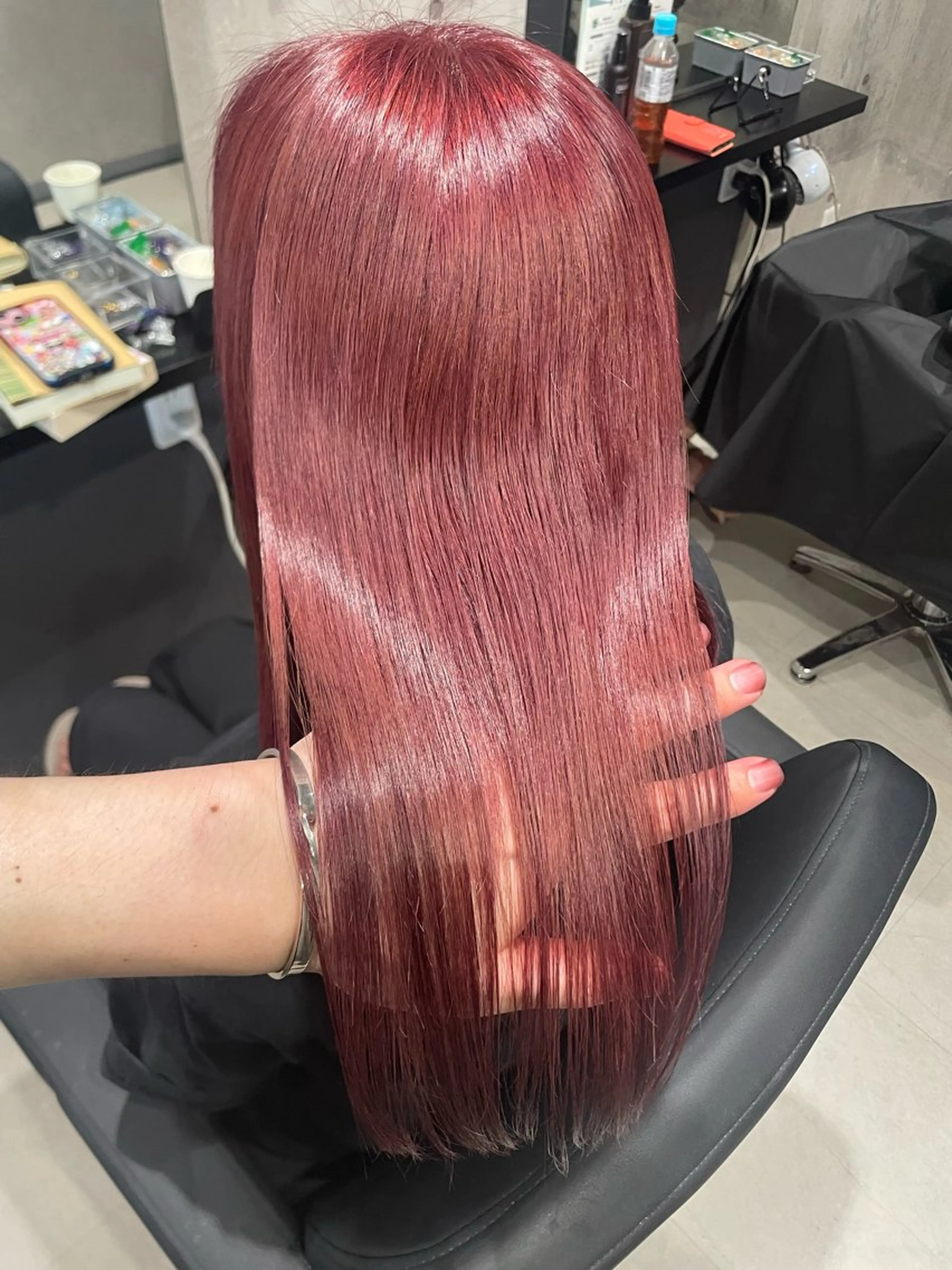ロング カラー カシス レッドカラー 髪質改善/美髪カラー Hiroakiのヘアスタイル