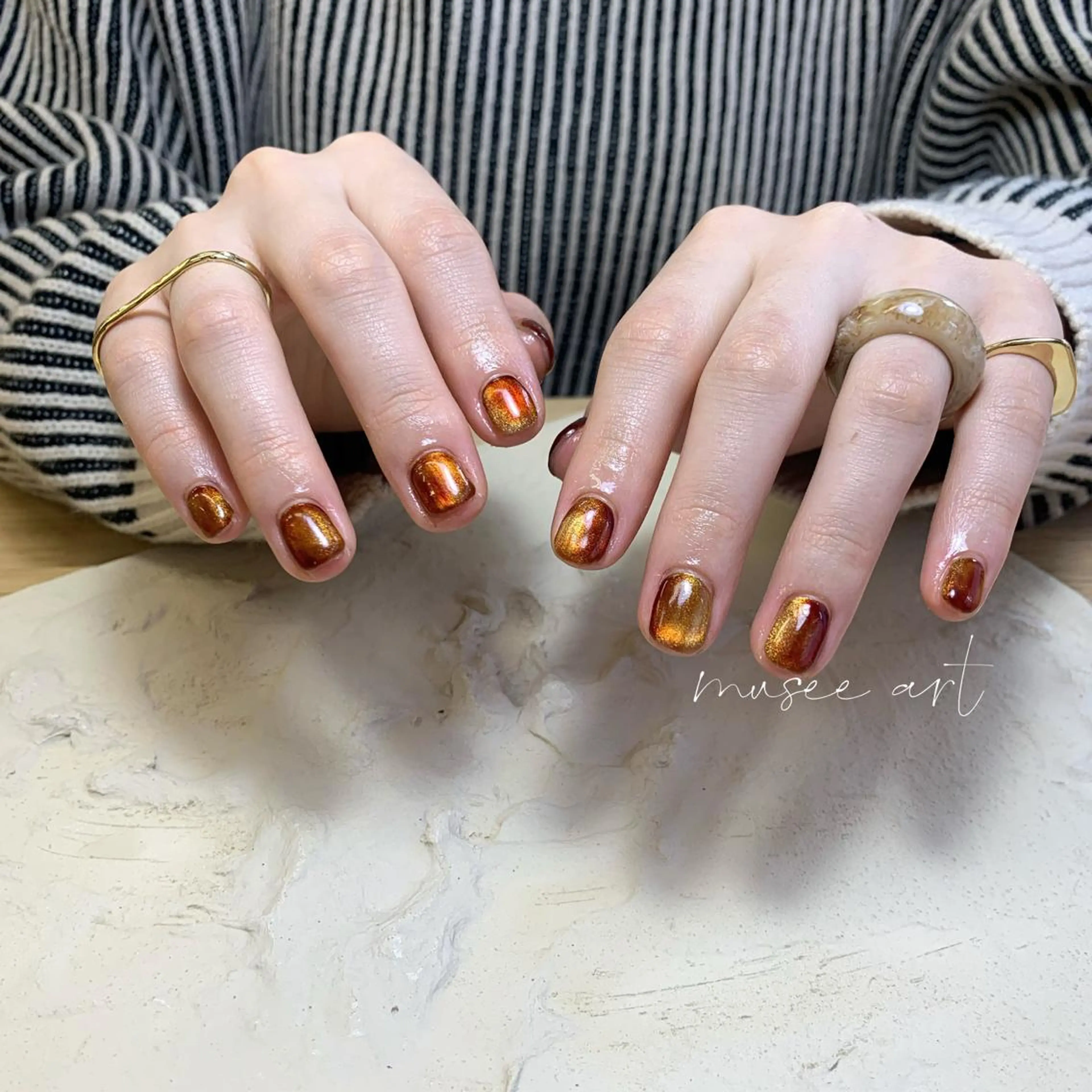ネイル グラデーション マグネットネイル ハンドネイル musee art所属・Musee art 亀戸店のネイルデザイン