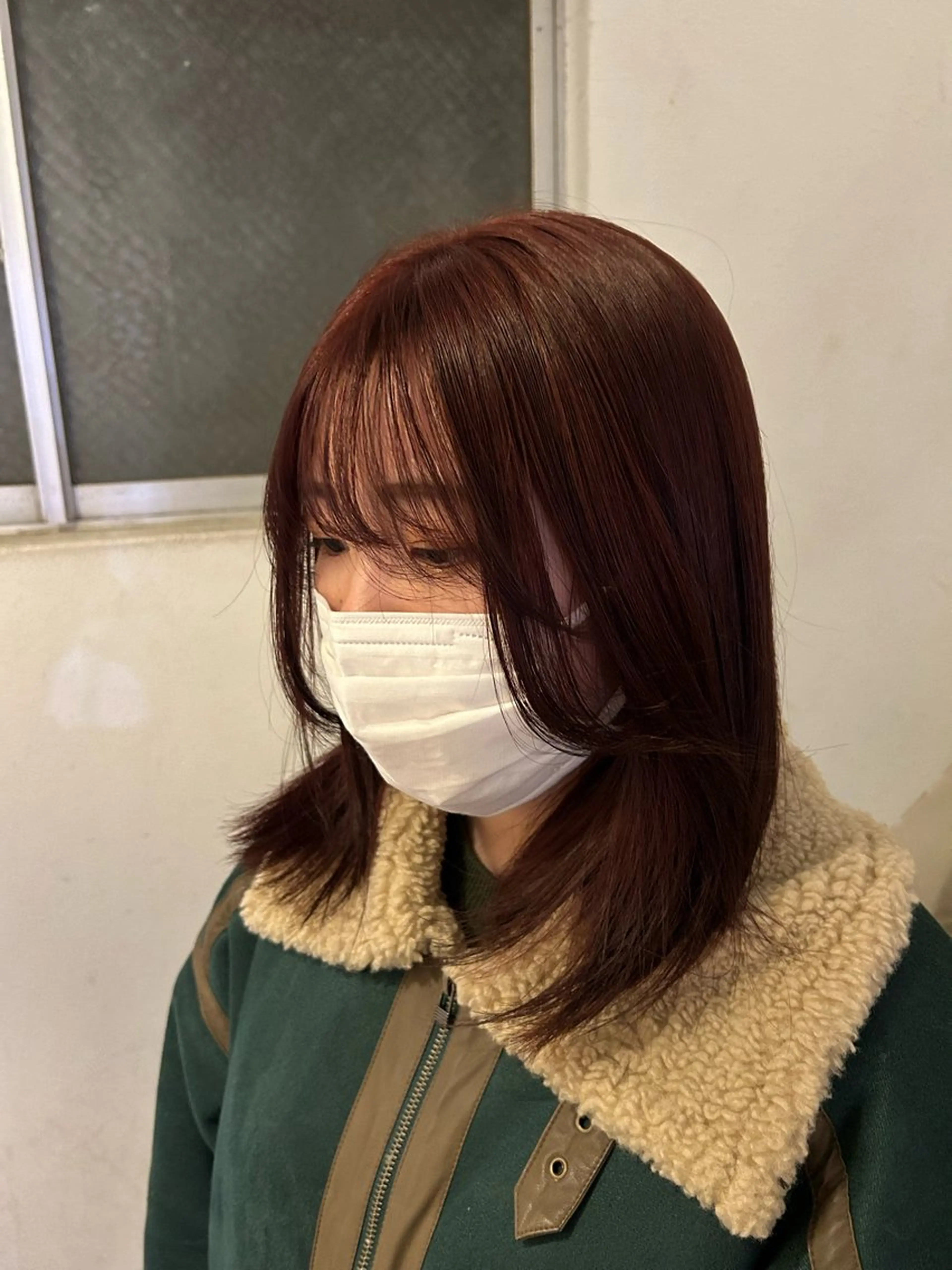 セミロング カラー ブリーチ ブリーチなしカラー 愛結 暖色カラー🎀🩰のヘアスタイル