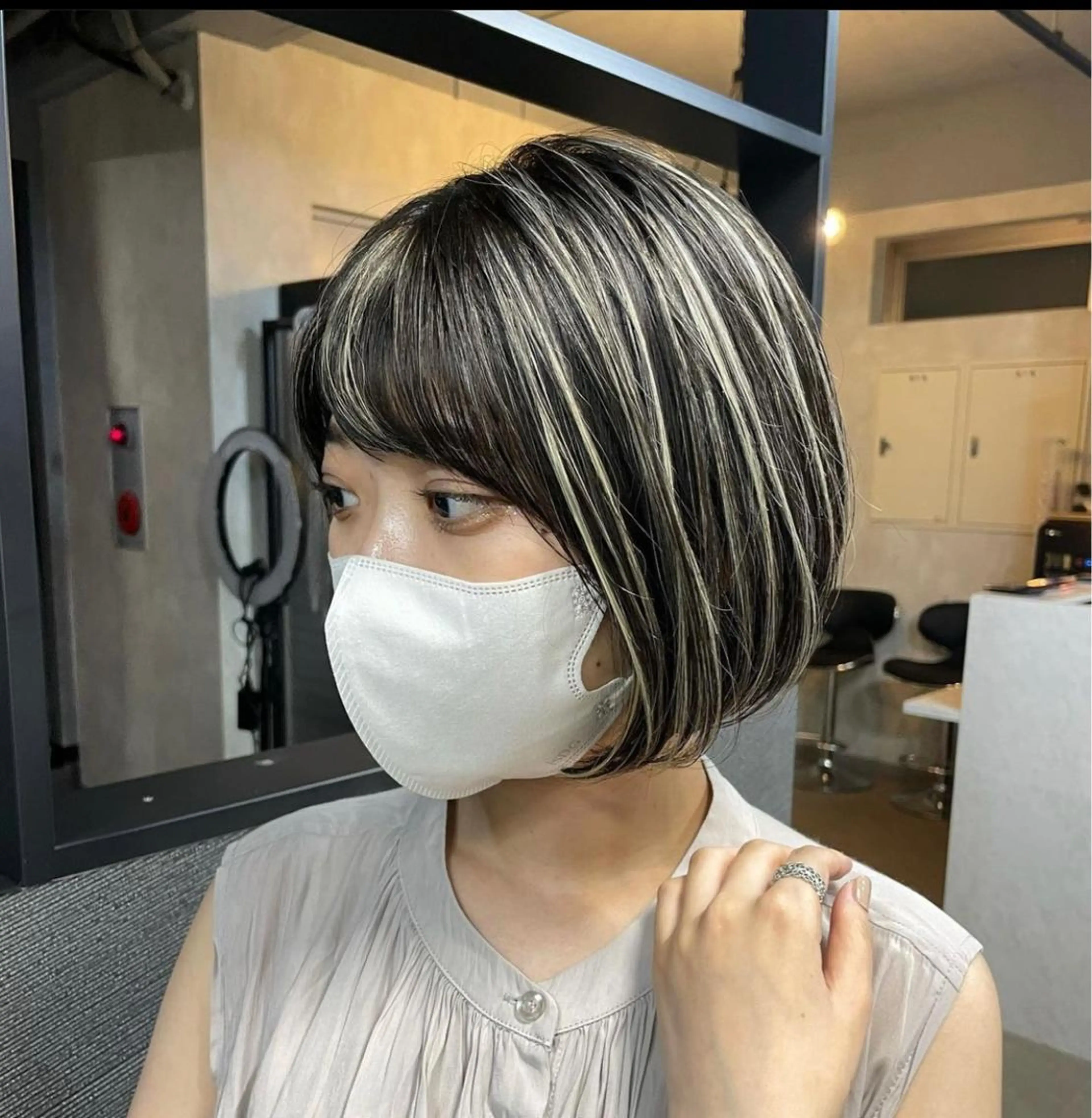 ショート カラー カット ヘアカラー トリートメント 新宿/韓国風レイヤー 髪質改善/ジャッキーのヘアスタイル