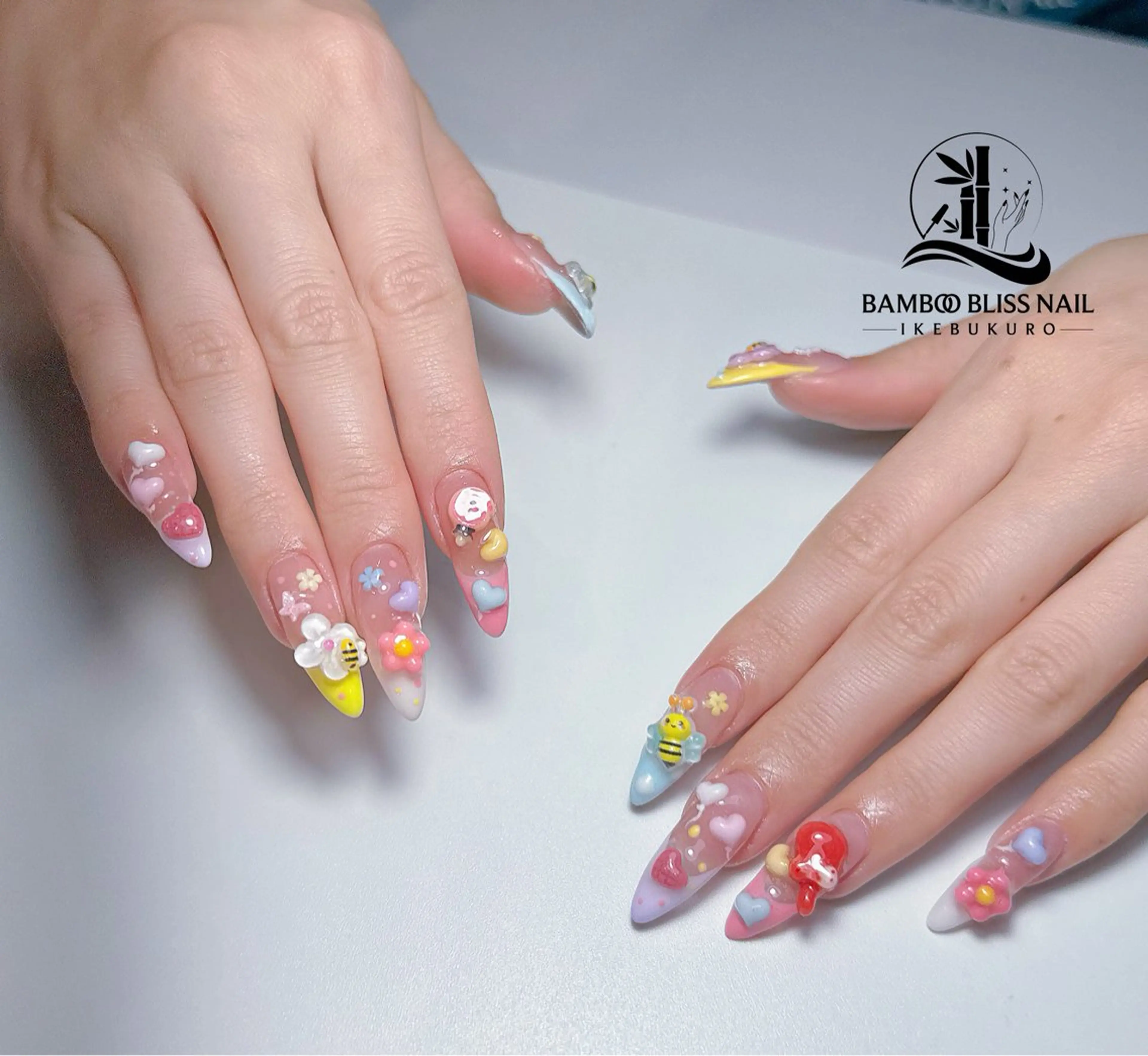 ネイル BAMBOO BLISS 研修用のネイルデザイン