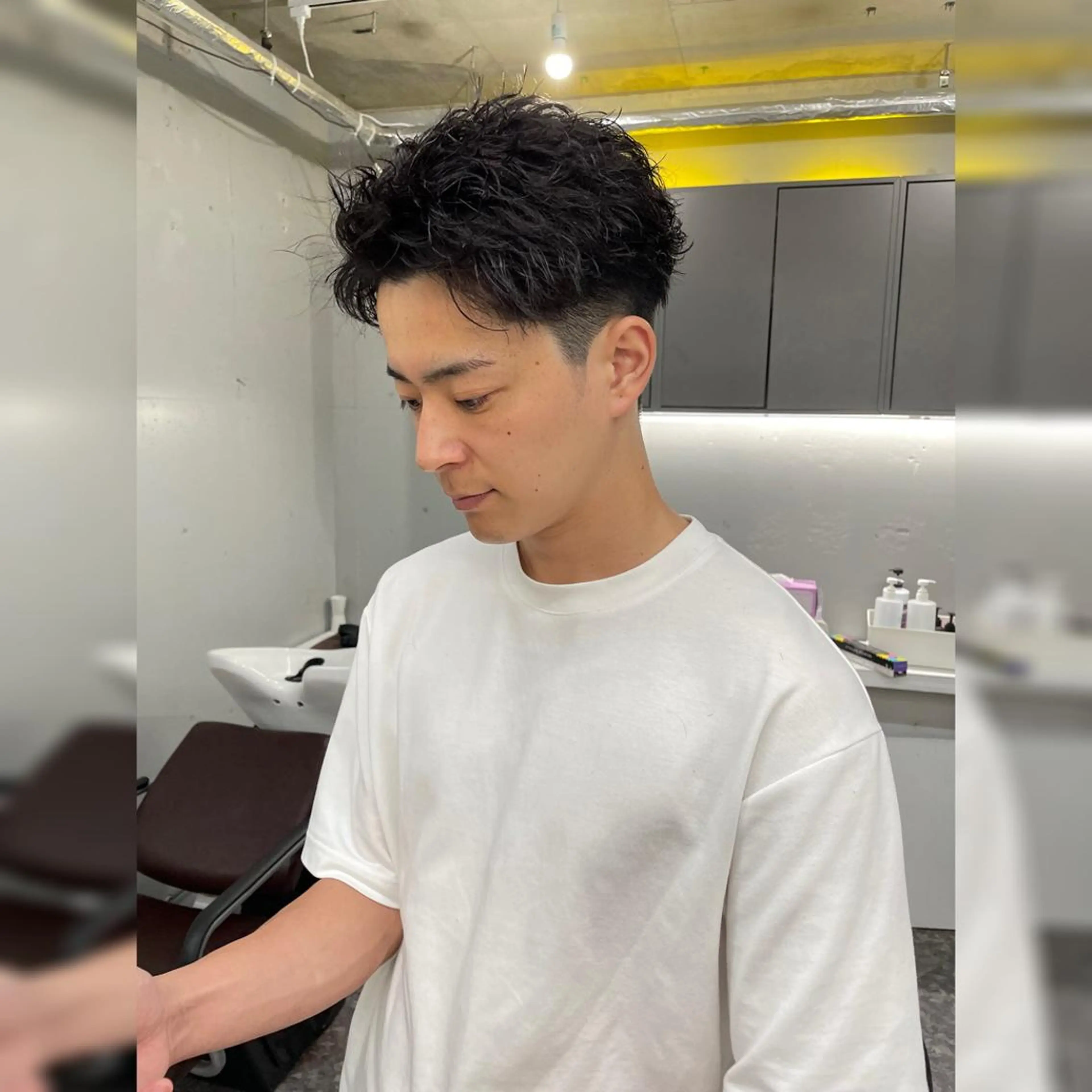 ショート カラー パーマ ヘアアレンジ メンズ キッズ ネイル マツエク・マツパ アイブロウ マッシュ メンズパーマ スパイキーショート メンズツイストパーマ ツイストスパイラルパーマ Ali'i men's salon所属・パーマ、カラー特化 園田翔大のヘアスタイル