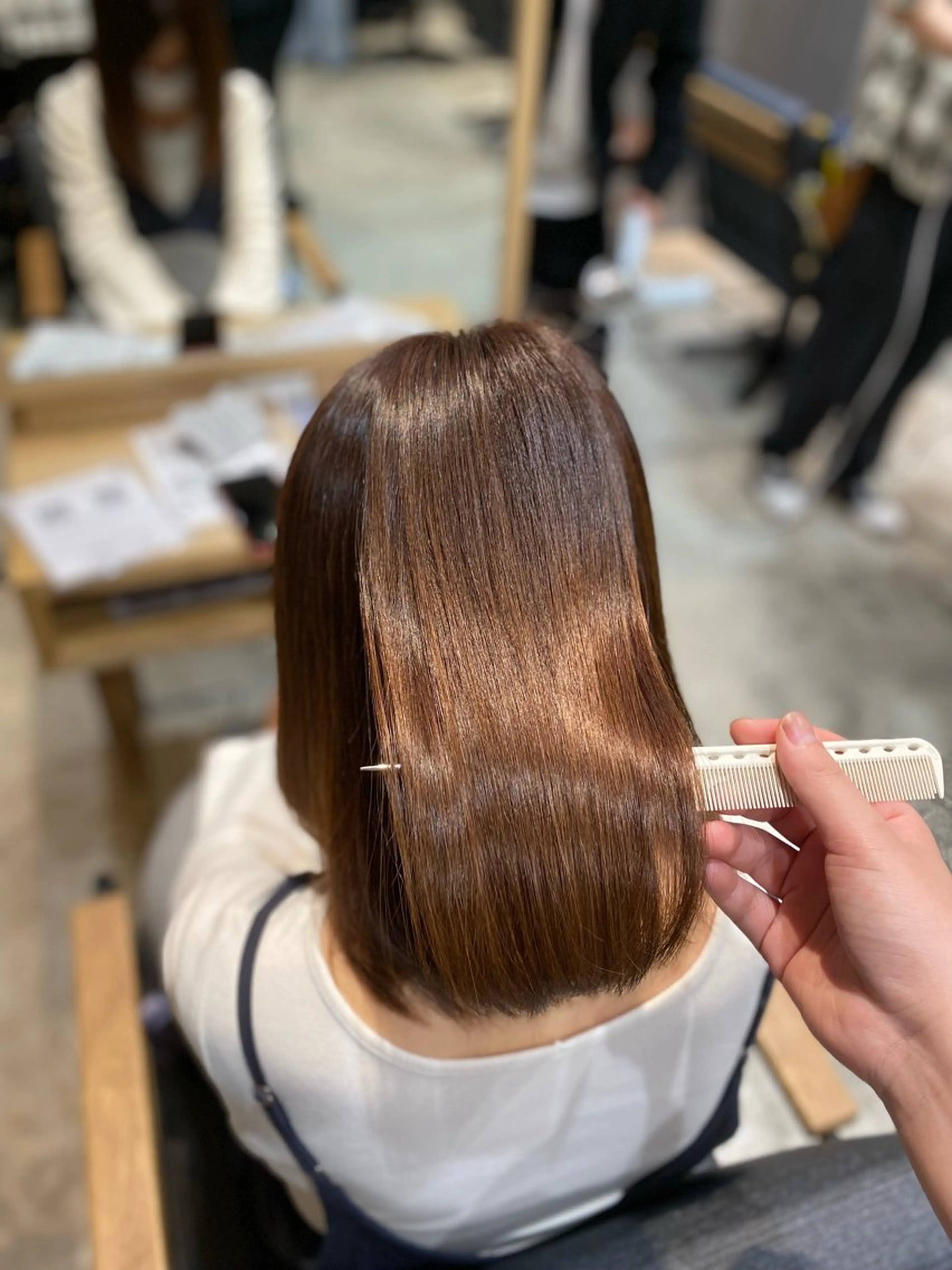 ミディアム 縮毛矯正 稲田 ことみのヘアスタイル