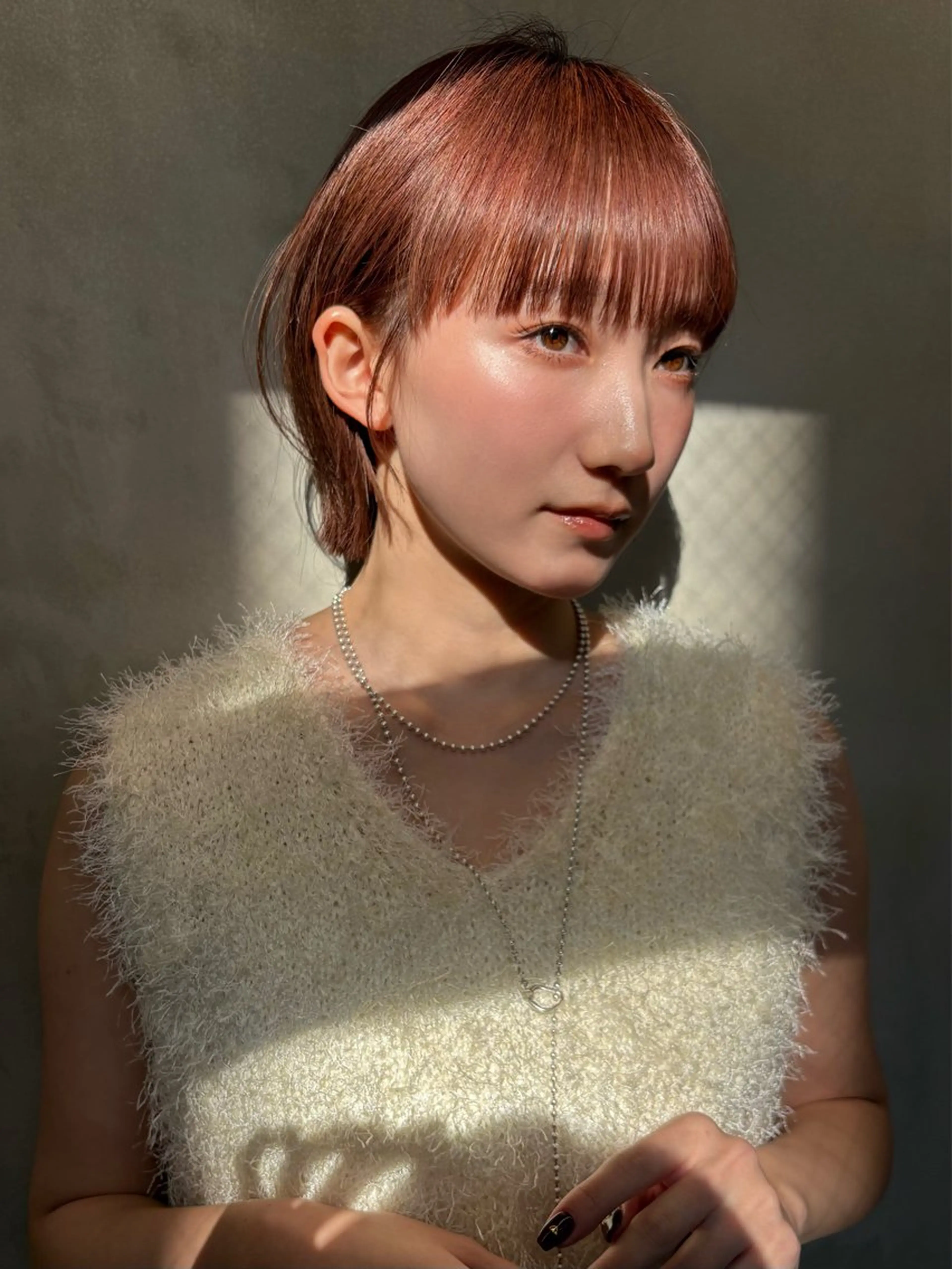 ミディアム カット ヘアカラー くどうももか 浦和　ショート　ボブのヘアスタイル