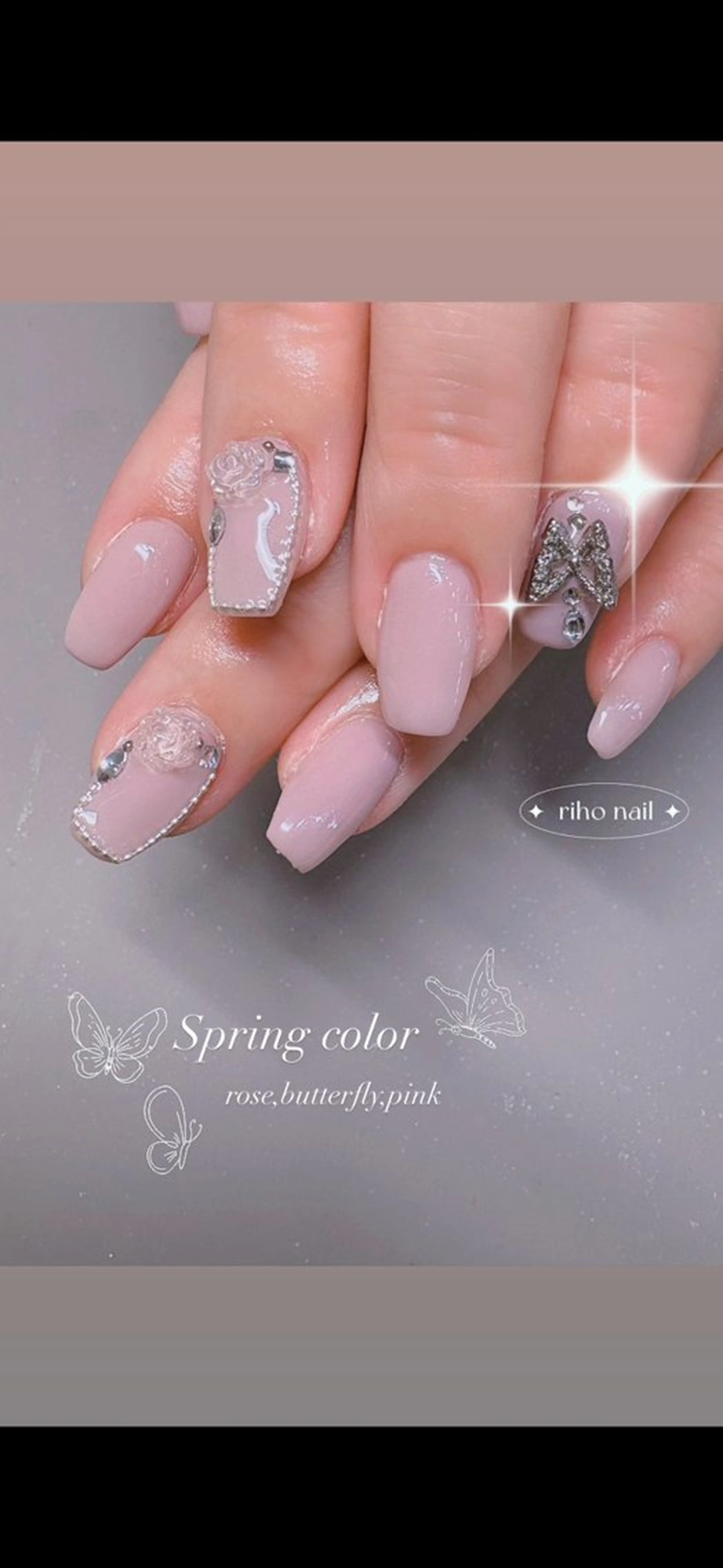 ネイル ハンドネイル THE BALM Rihoのネイルデザイン