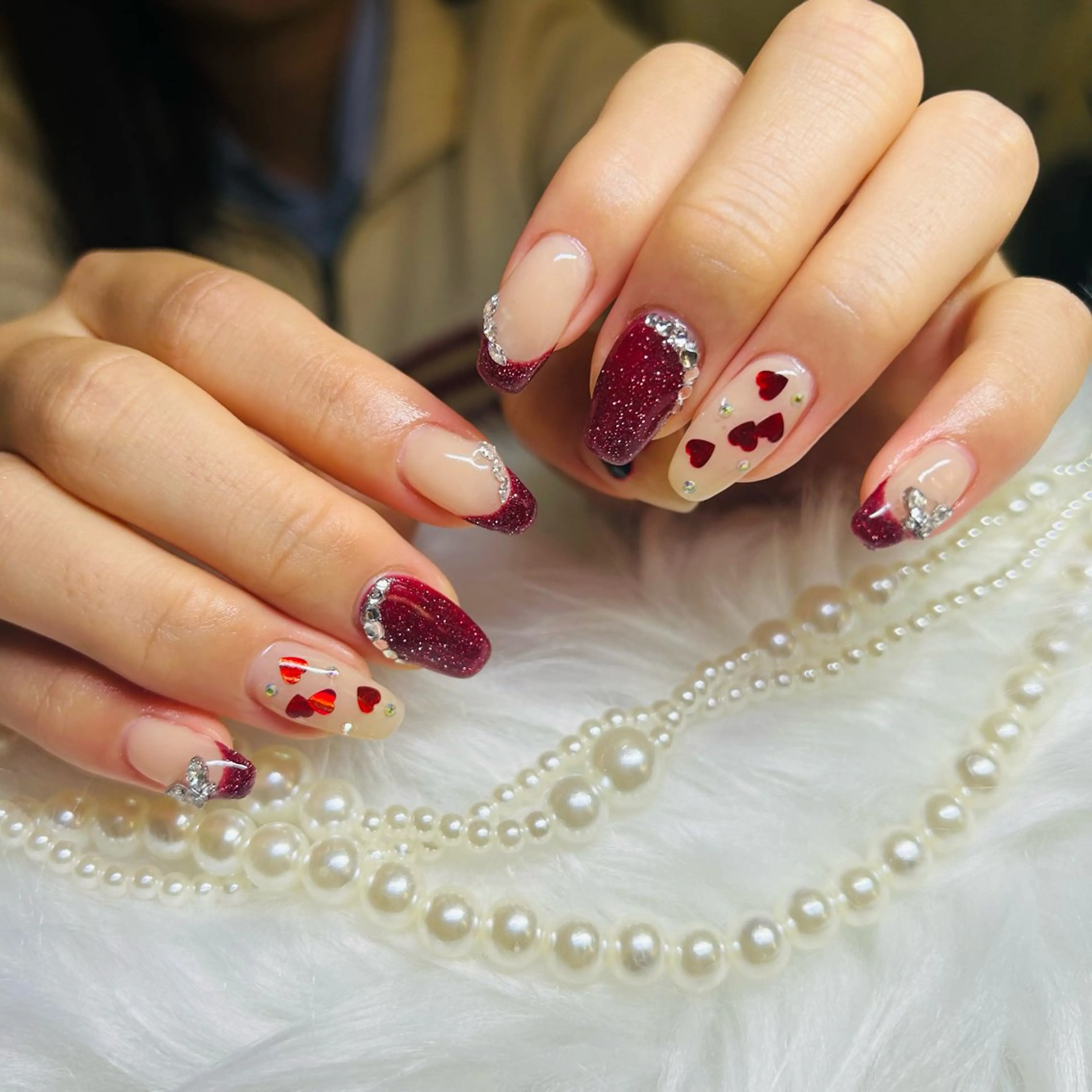 ネイル ハート バレンタイン EMILY  NAIL所属・EMILY NAILのネイルデザイン