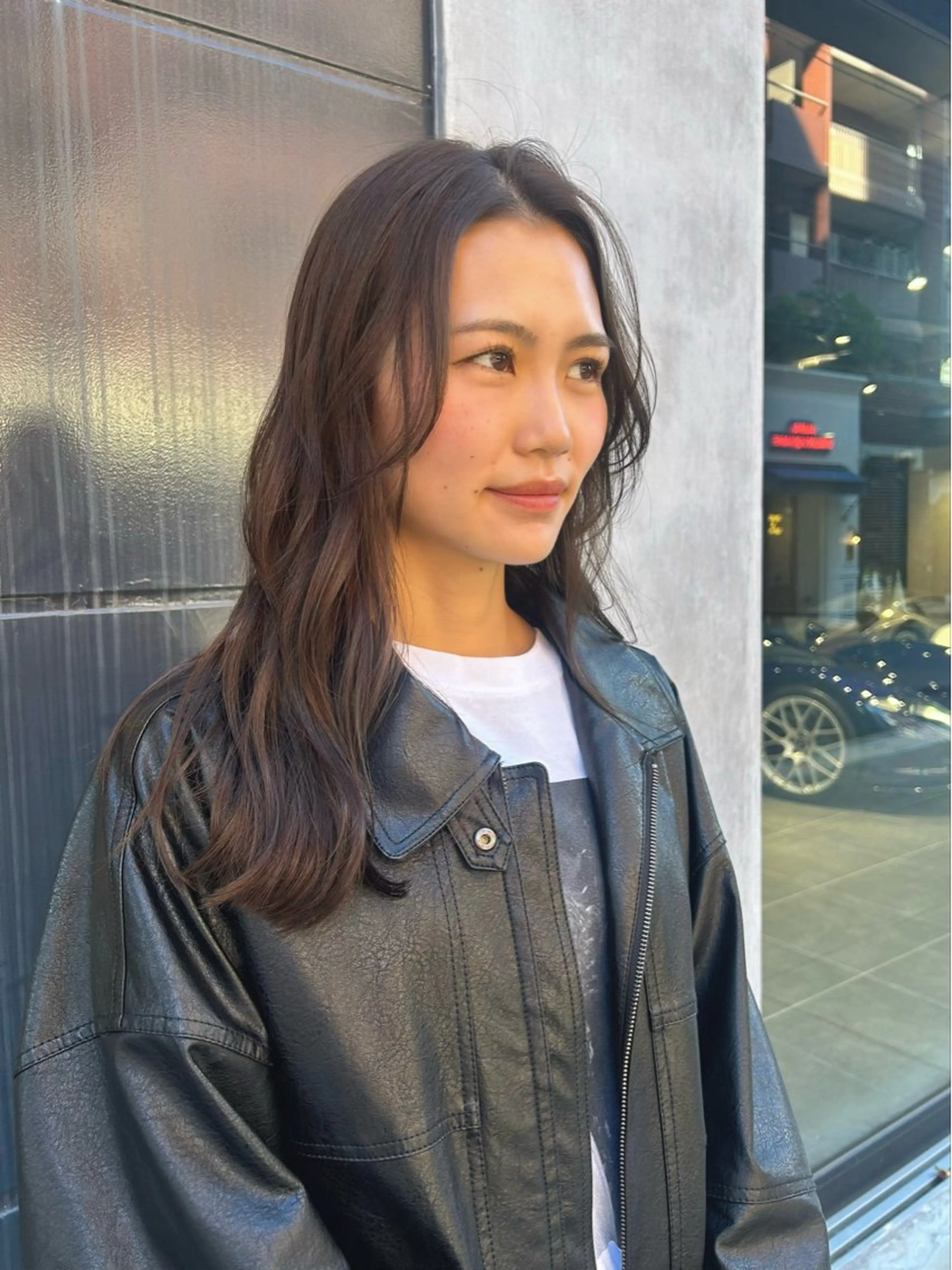 セミロング カラー ♡ma ki♡のヘアスタイル