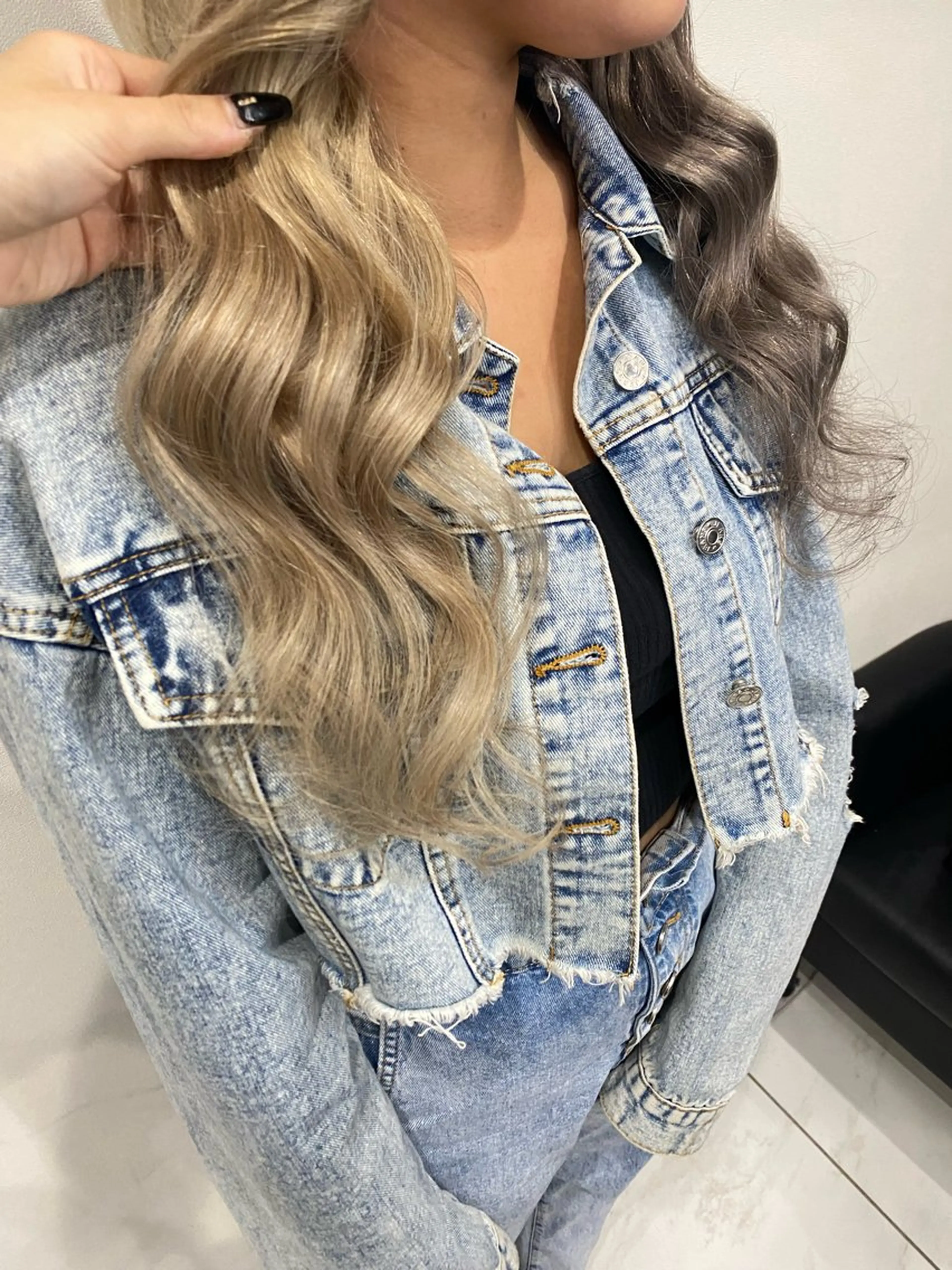 ロング ツートーンカラー エクステ HIYORI🌺 /ジェルムのヘアスタイル