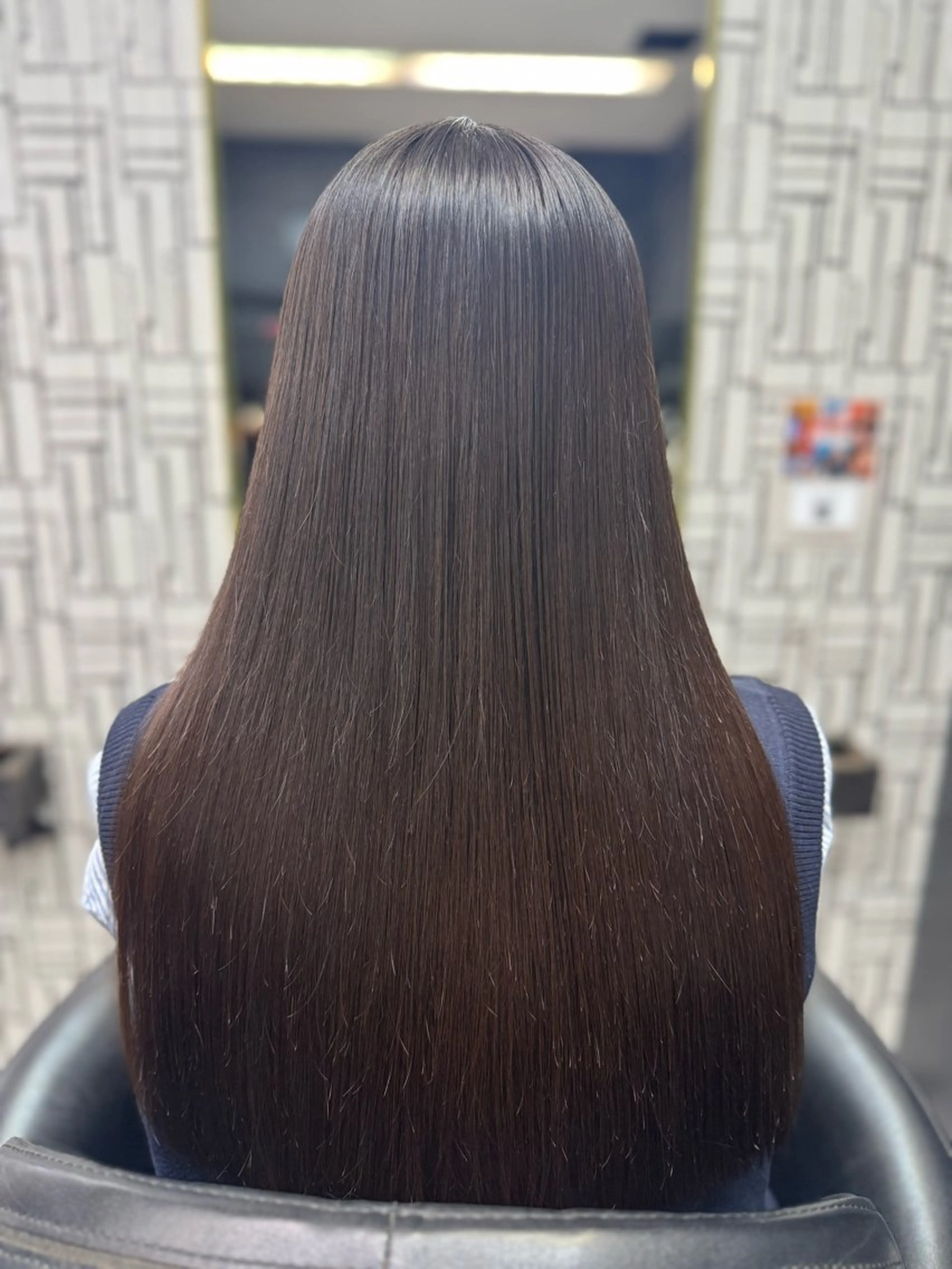 ロング カット 縮毛矯正 トリートメント 篠原 侑作のヘアスタイル