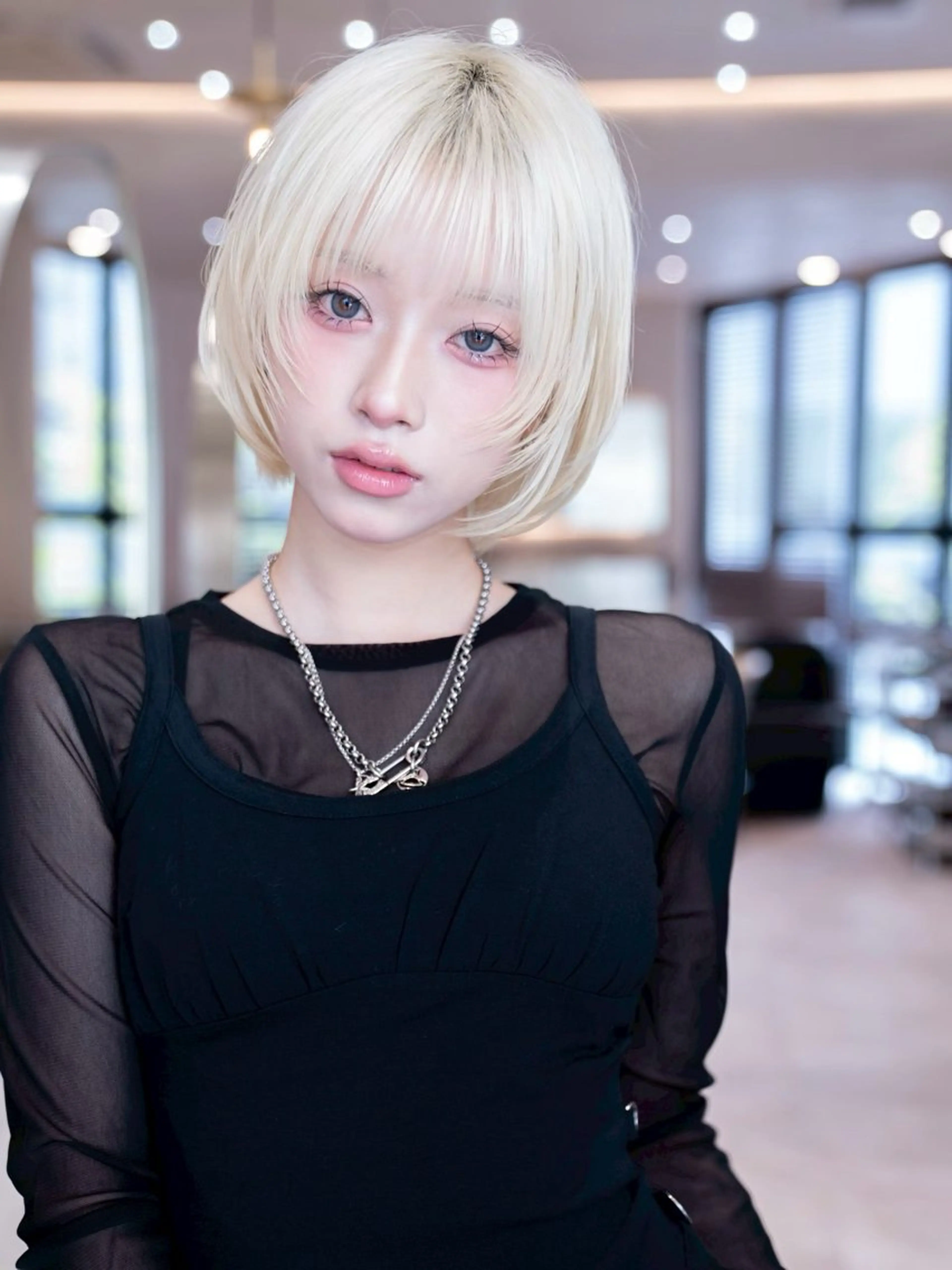 ミディアム カラー カット ヘアカラー トリートメント 渋谷/レイヤーボブ・ 韓国ボブ特化/楓のヘアスタイル