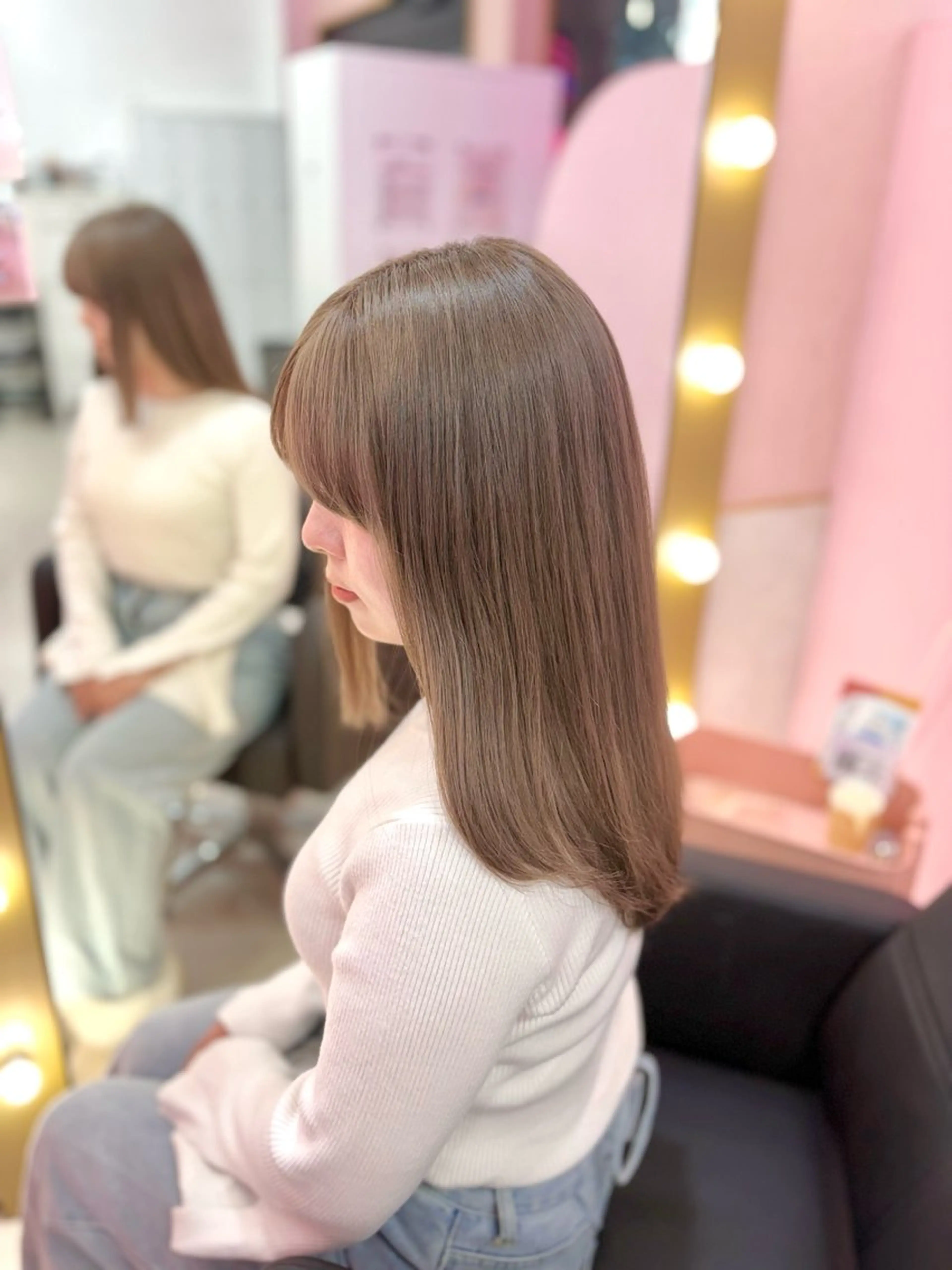 セミロング カラー 甘ふわgirly🎀 ハイトーン🤍Ramのヘアスタイル