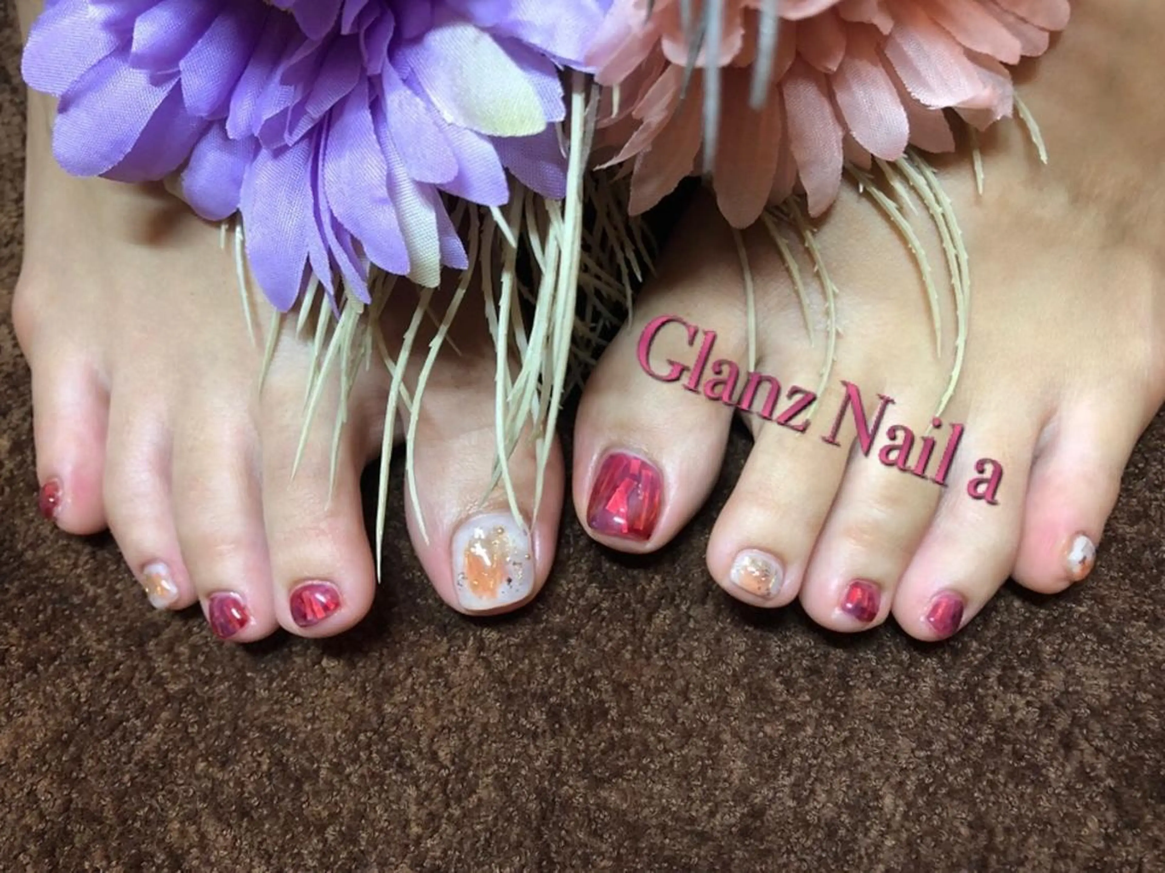 ネイル フットネイル ニュアンスネイル Glanz  Nail aのネイルデザイン