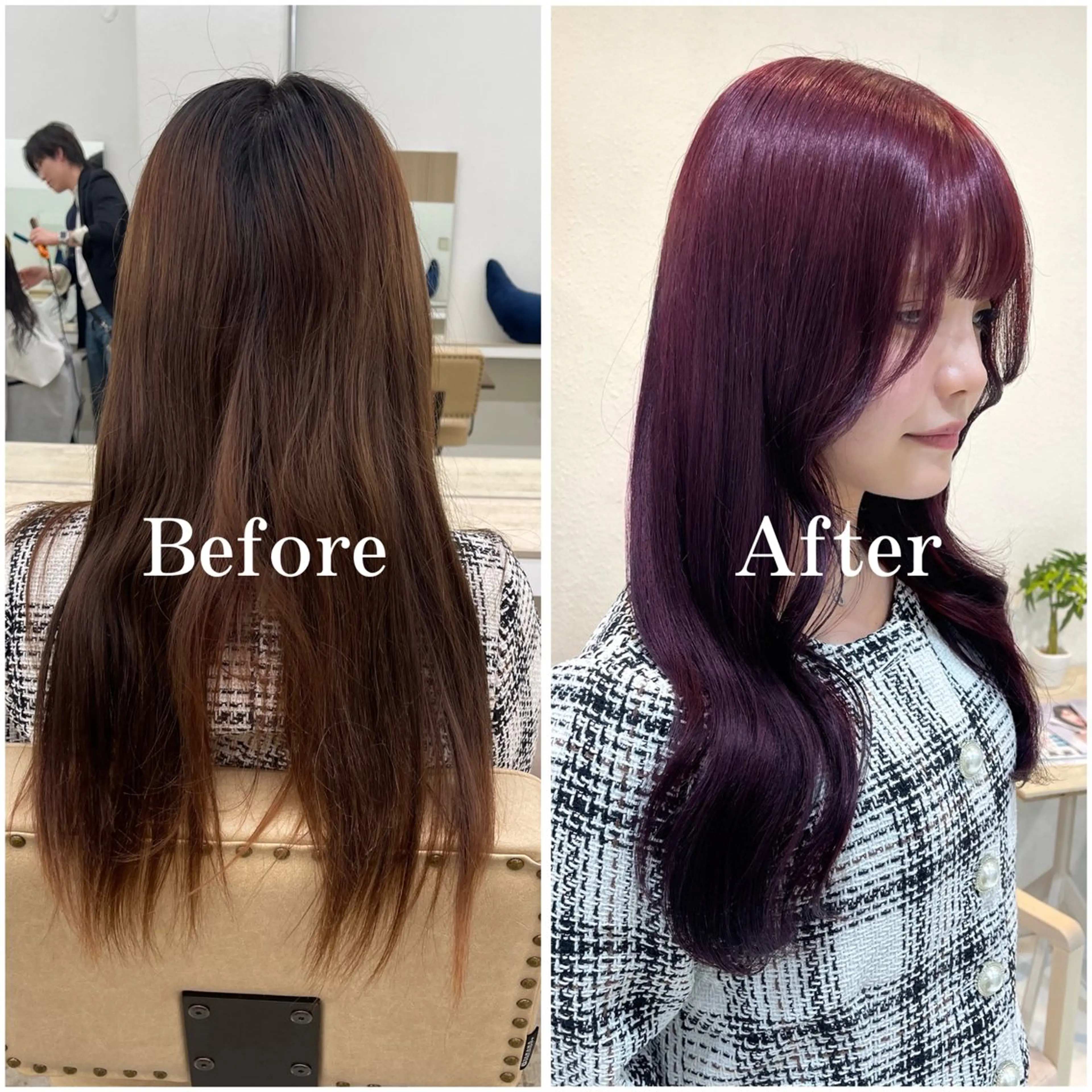 ロング カラー ブリーチ デザインカラー 似合わせカット 縮毛矯正 ムラ修正/ ハイトーン💖Riaのヘアスタイル