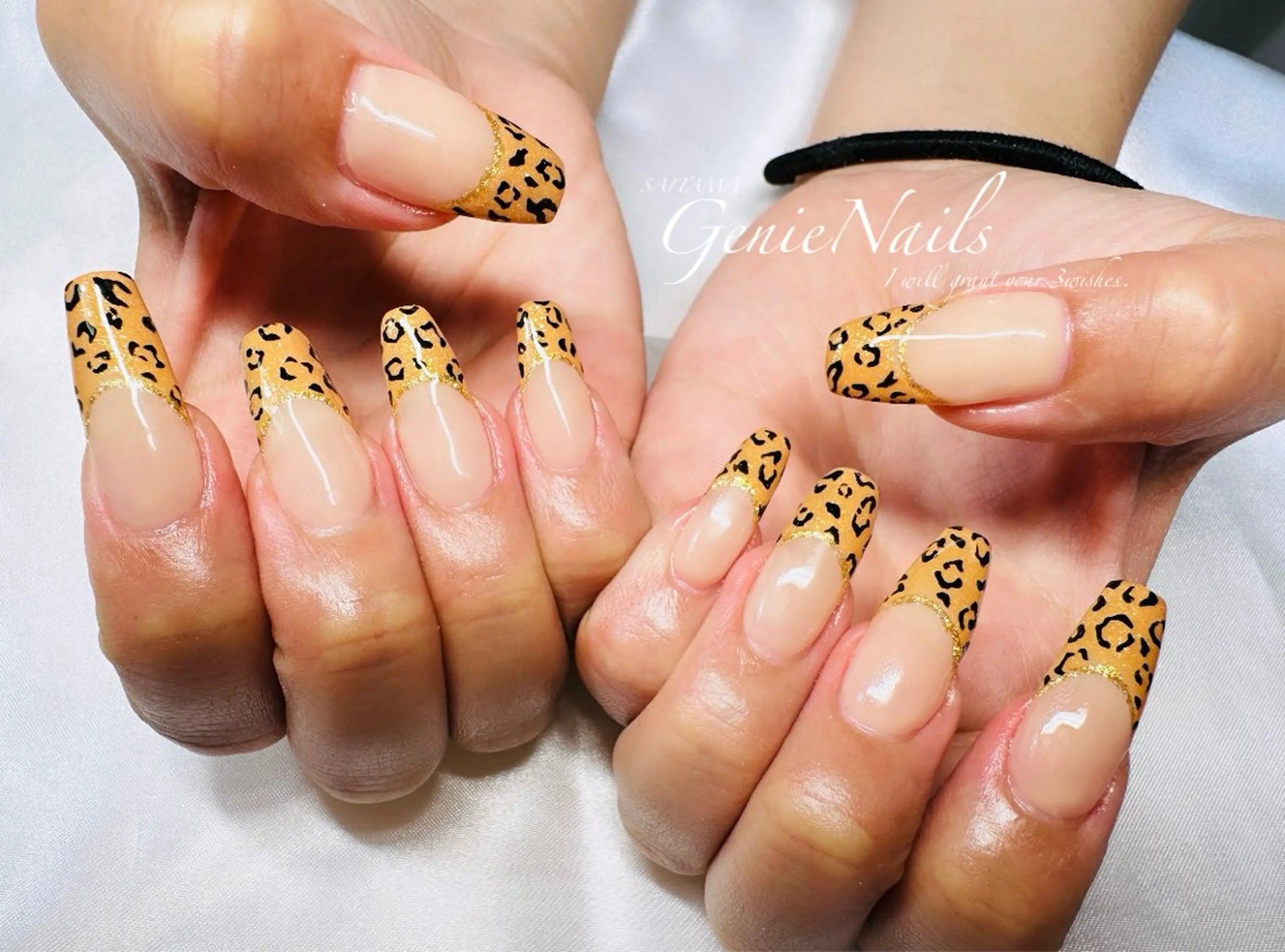 メンズ ネイル アニマル柄 アートネイル 長さ出し ロングネイル 持ち込み Genie Nailsのネイルデザイン