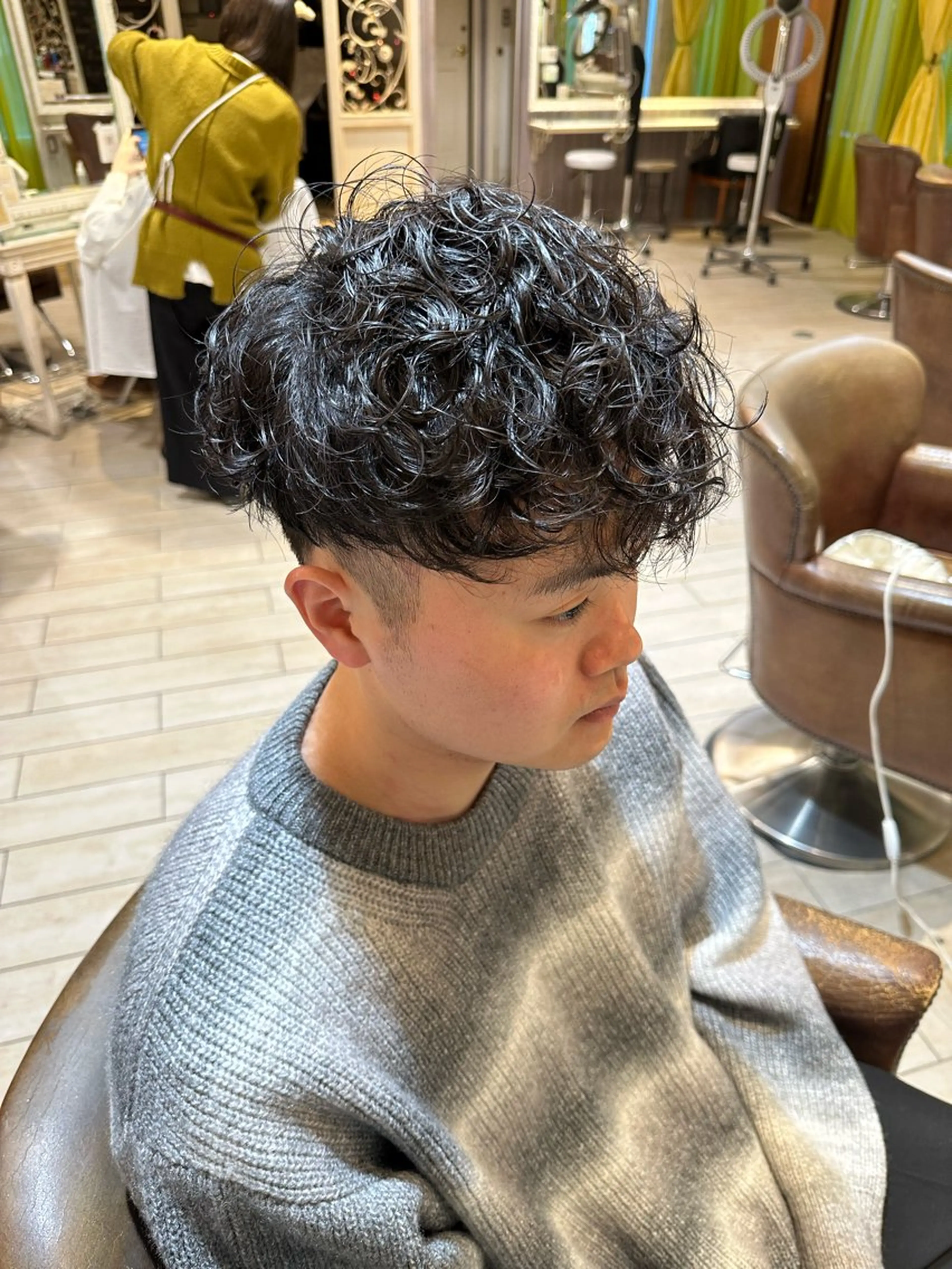 パーマ メンズ カット パーマ 増渕 駿介のヘアスタイル