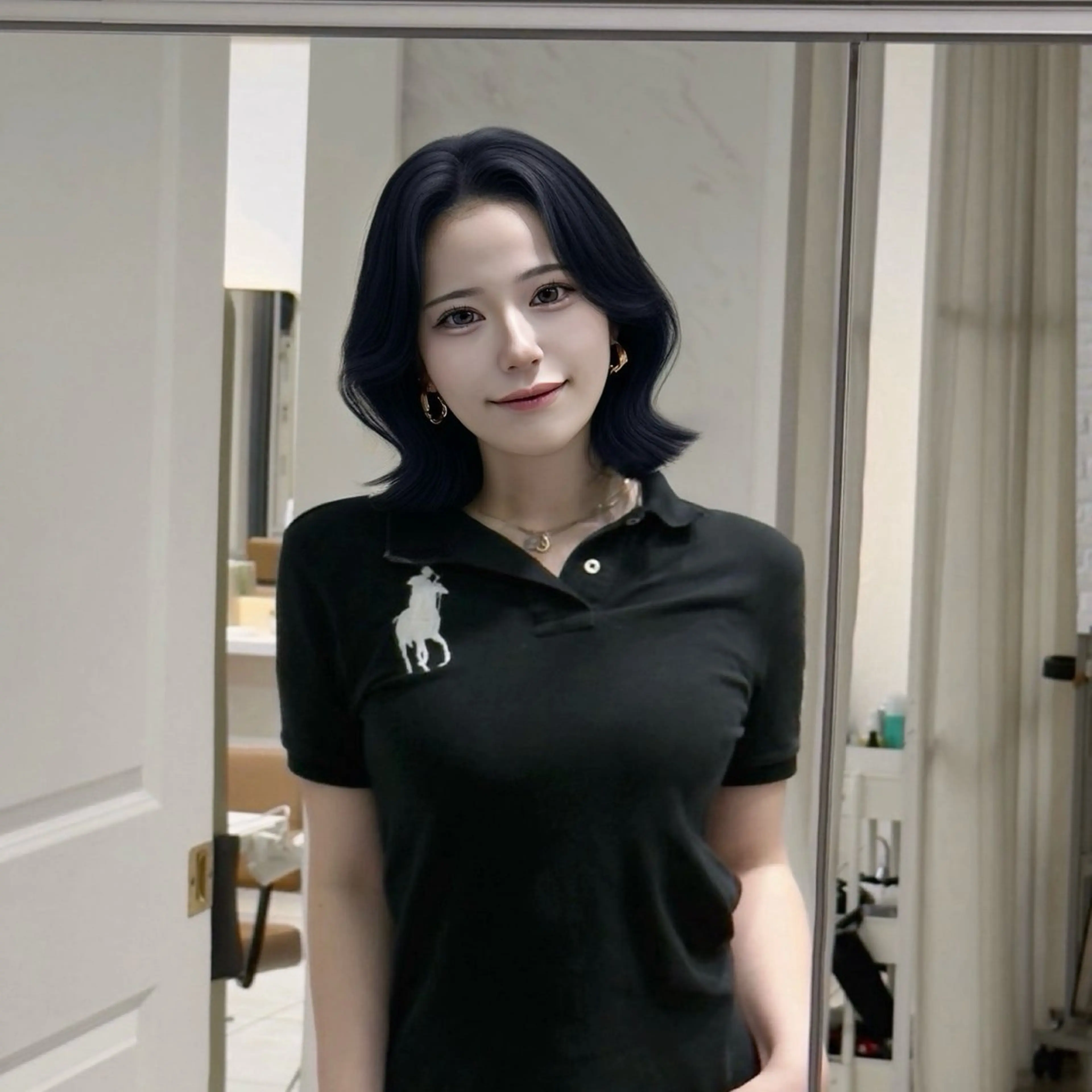 ミディアム 韓国ヘア/レイヤー/ 透明感カラー/SHUのヘアスタイル