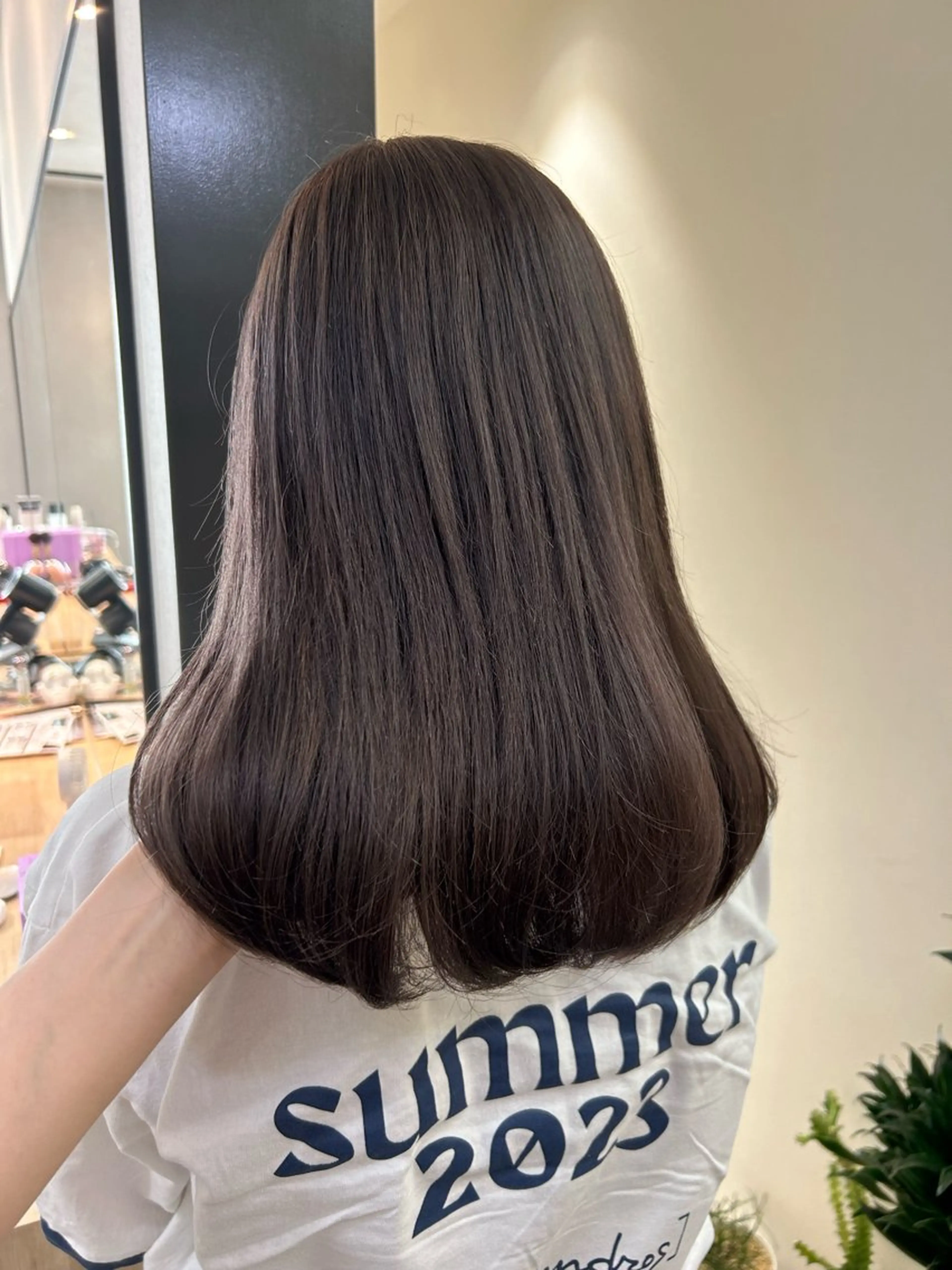 ロング カラー ブリーチ グレージュ カット ヘアカラー トリートメント hub hair レイヤー/透明感のヘアスタイル