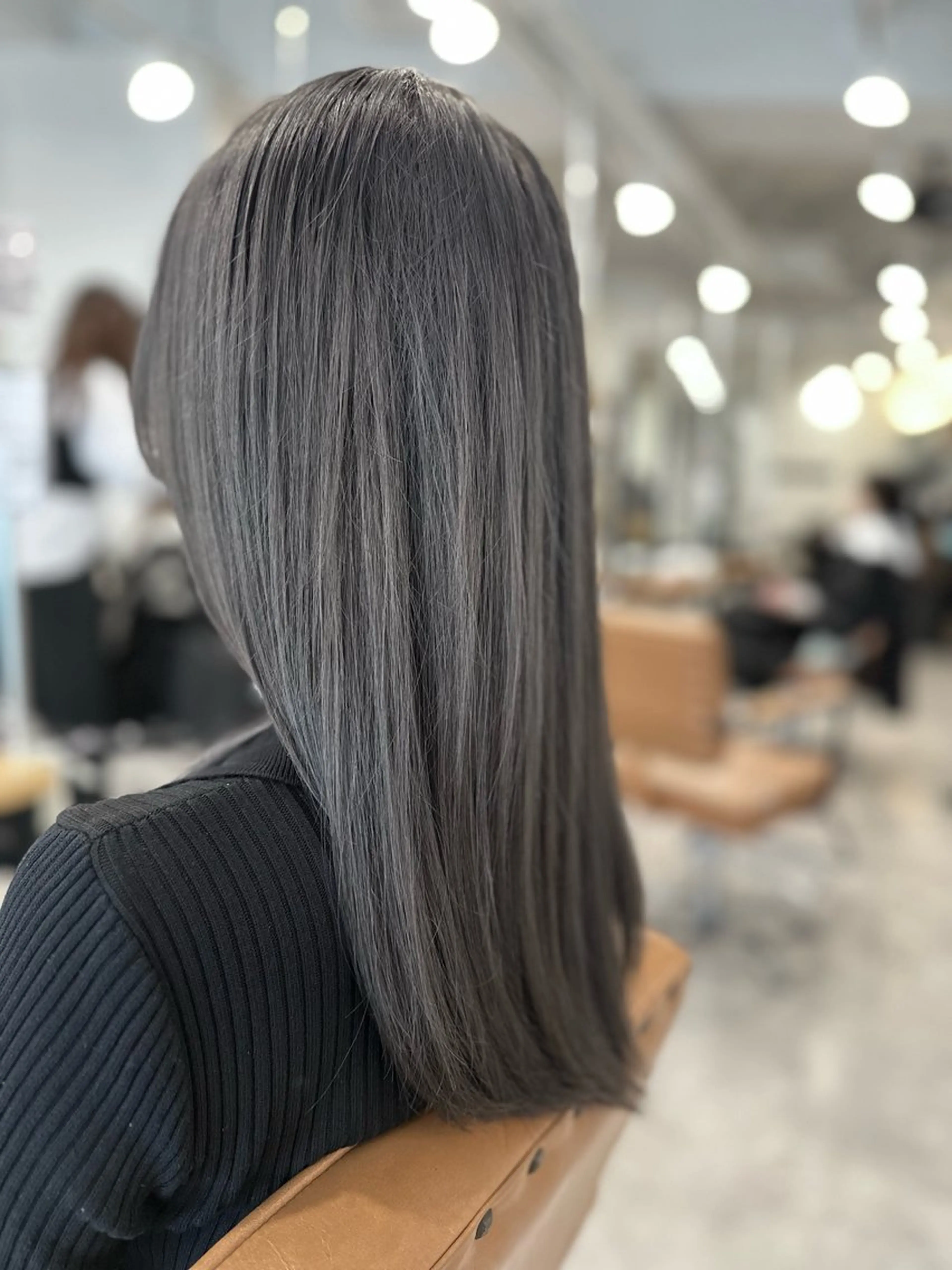 ロング カラー グレージュ ヘアカラー トリートメント 特殊カラー特化 ✂️SHIAN フジのヘアスタイル