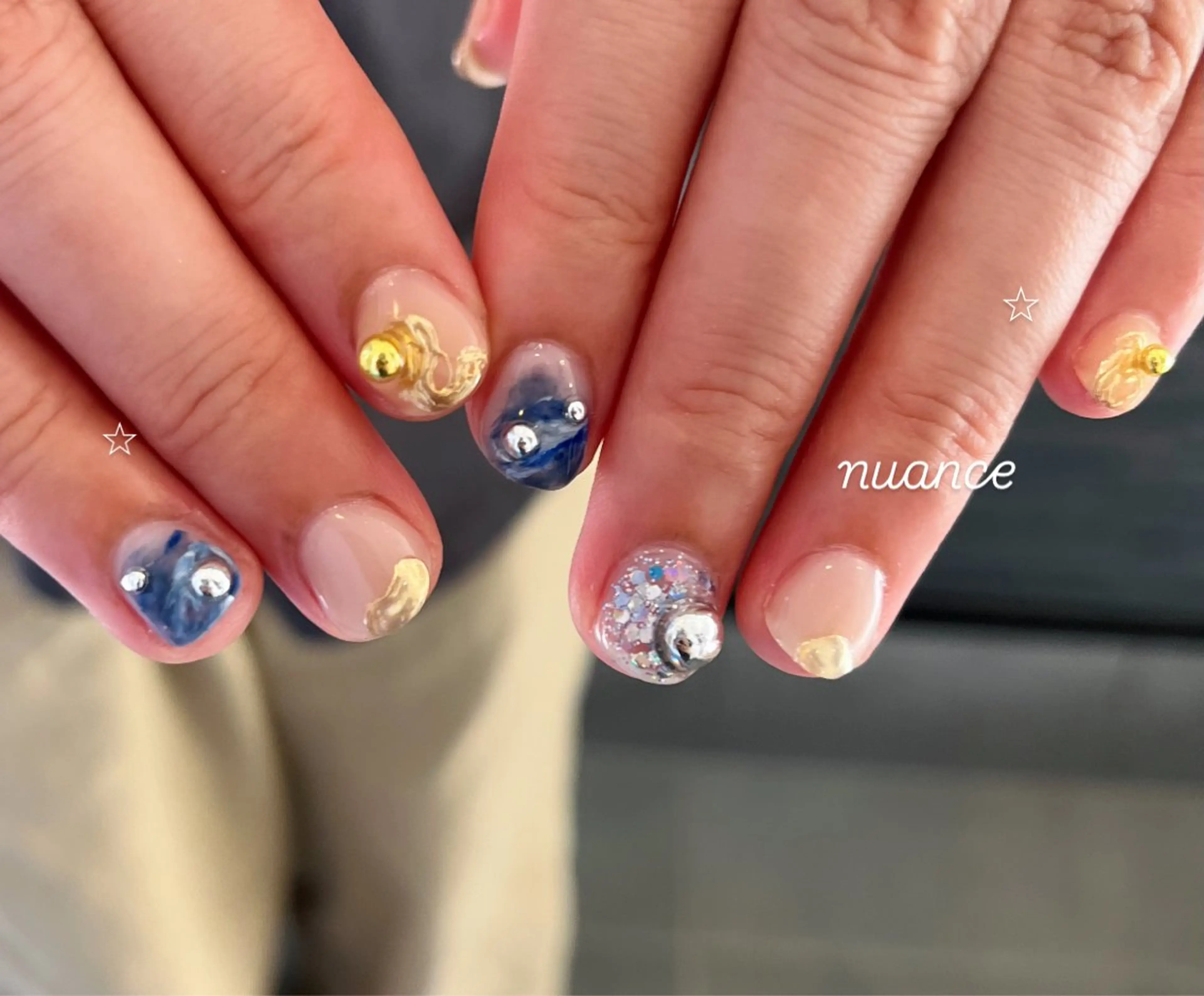 ネイル ニュアンスネイル ハンドネイル HazeGrass NAILのネイルデザイン